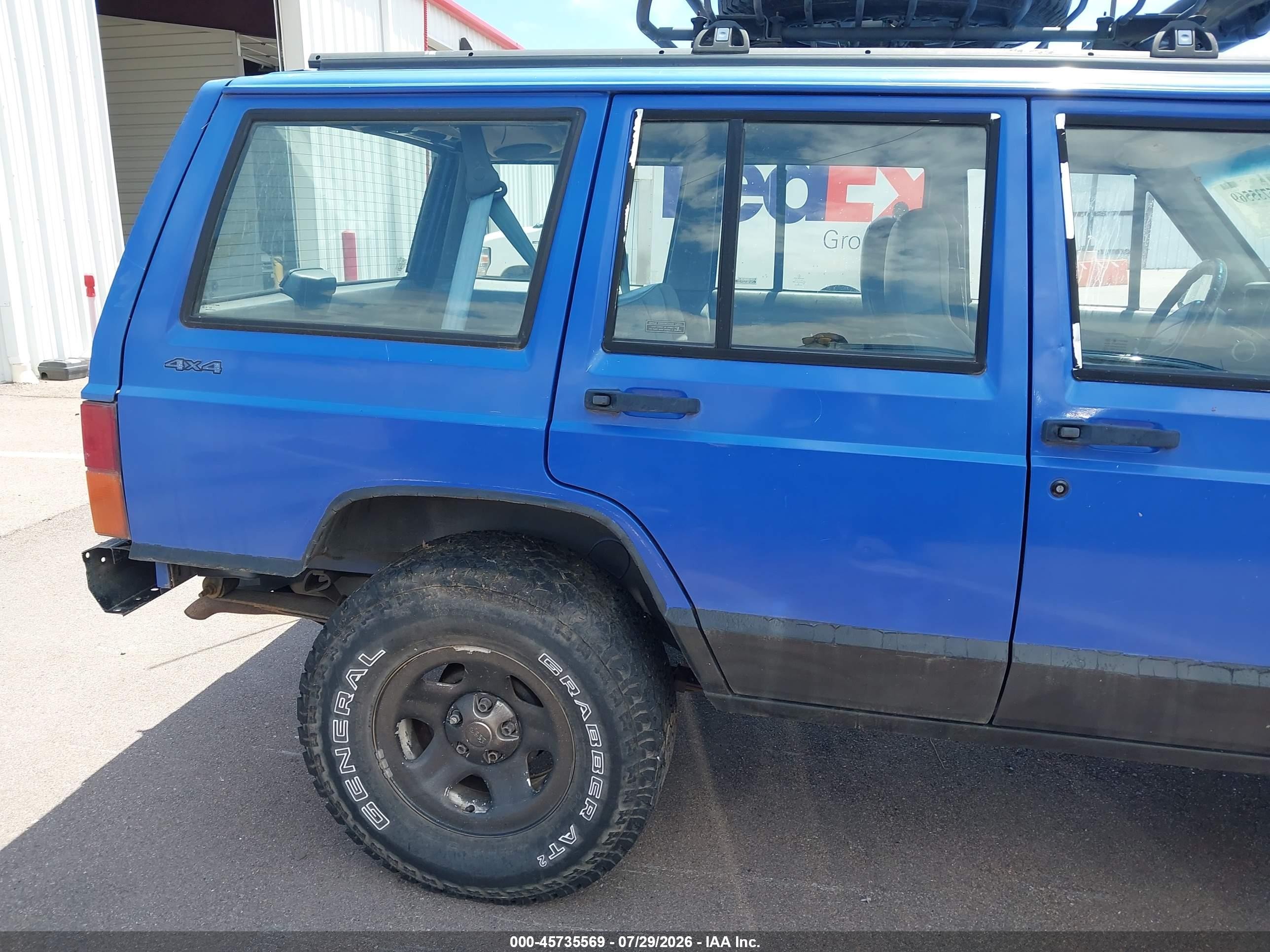 1996 Jeep Cherokee Sport/classic Blue vin: 1J4FJ68S1TL323700