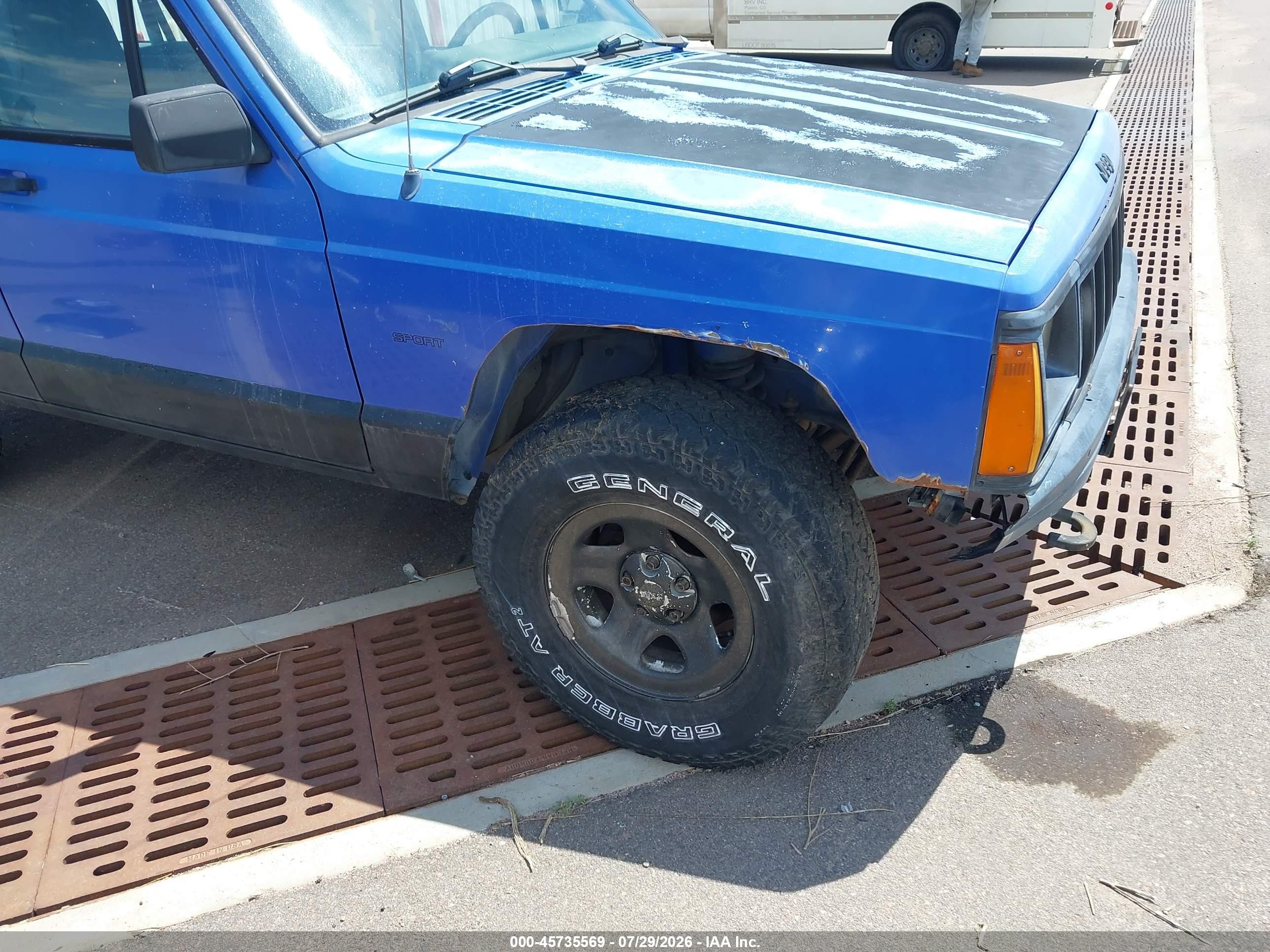 1996 Jeep Cherokee Sport/classic Blue vin: 1J4FJ68S1TL323700