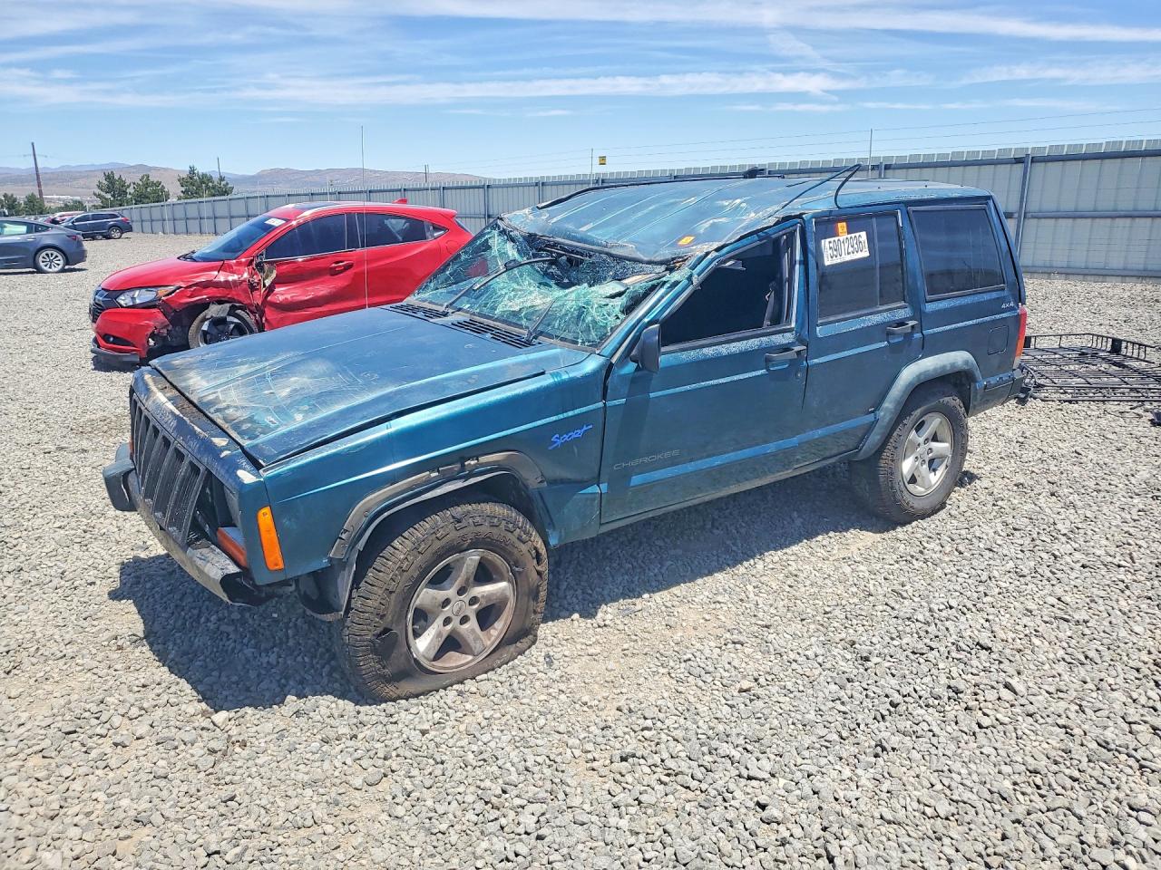 1997 Jeep Cherokee Sport Green vin: 1J4FJ68S1VL557967