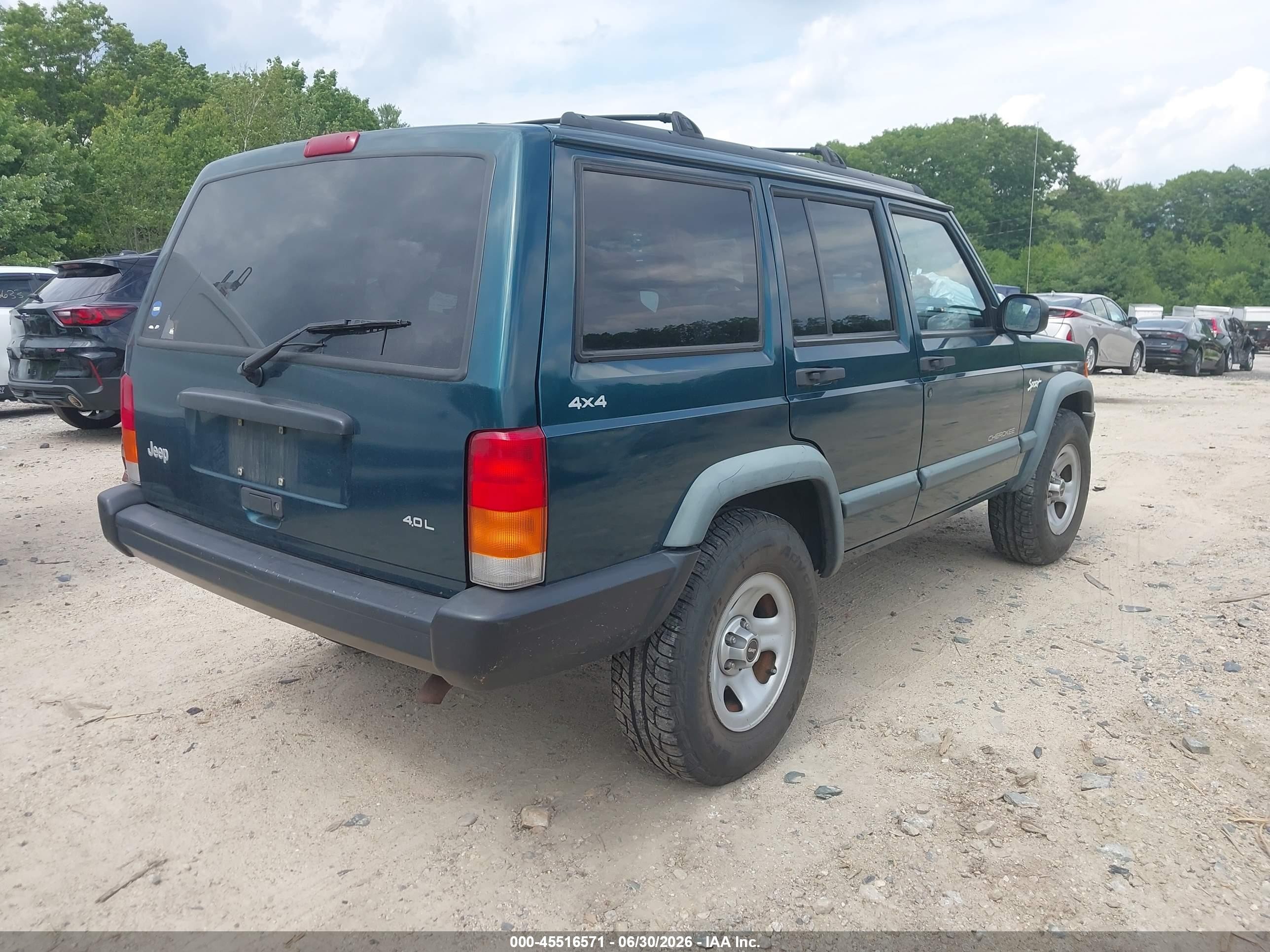 1998 Jeep Cherokee Classic/sport Turquoise vin: 1J4FJ68S1WL219907