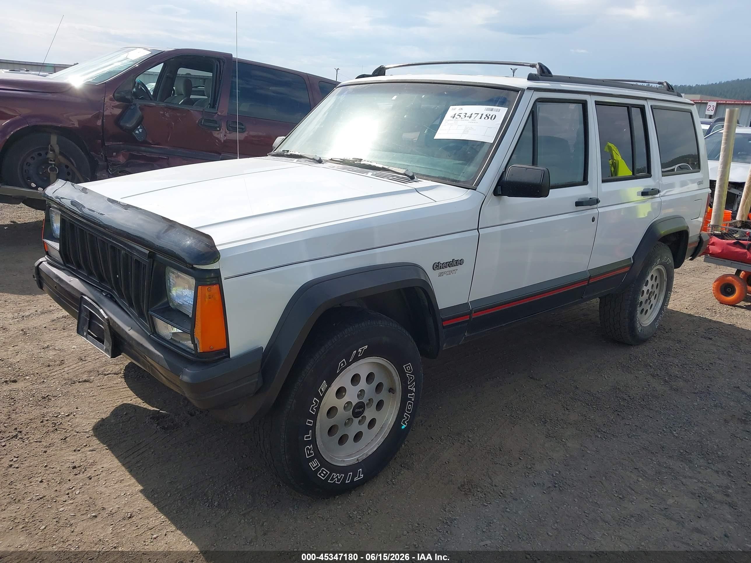 1993 Jeep Cherokee Sport White vin: 1J4FJ68S2PL523863