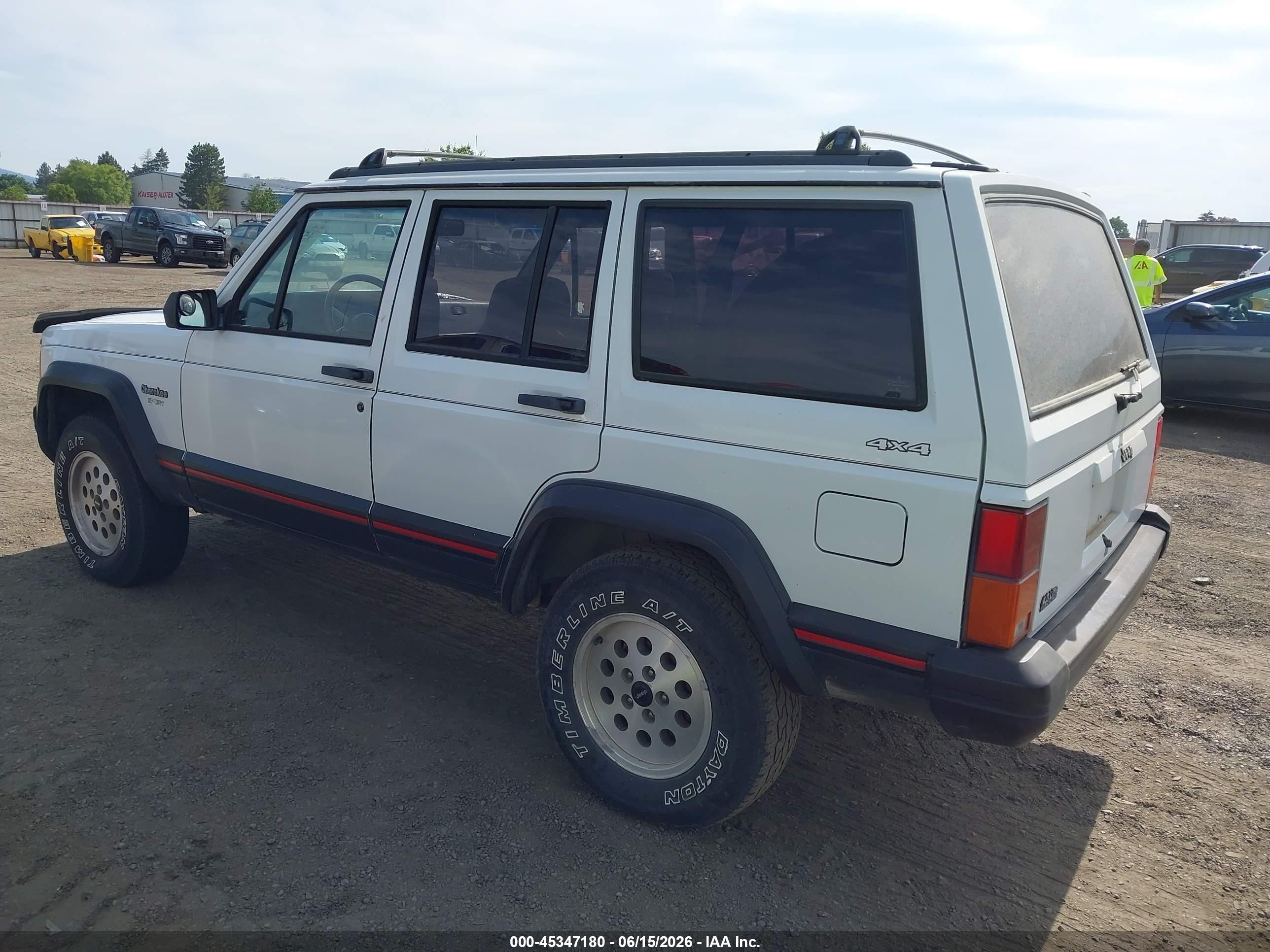 1993 Jeep Cherokee Sport White vin: 1J4FJ68S2PL523863