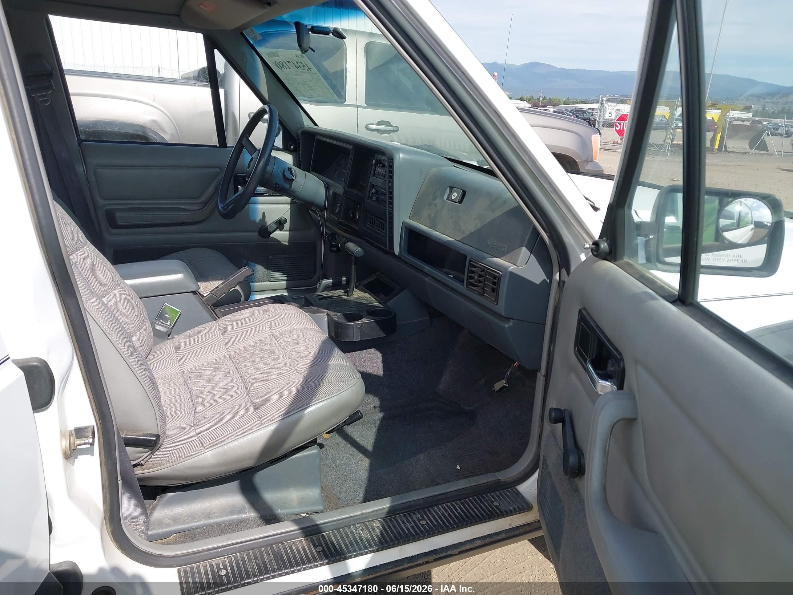 1993 Jeep Cherokee Sport White vin: 1J4FJ68S2PL523863