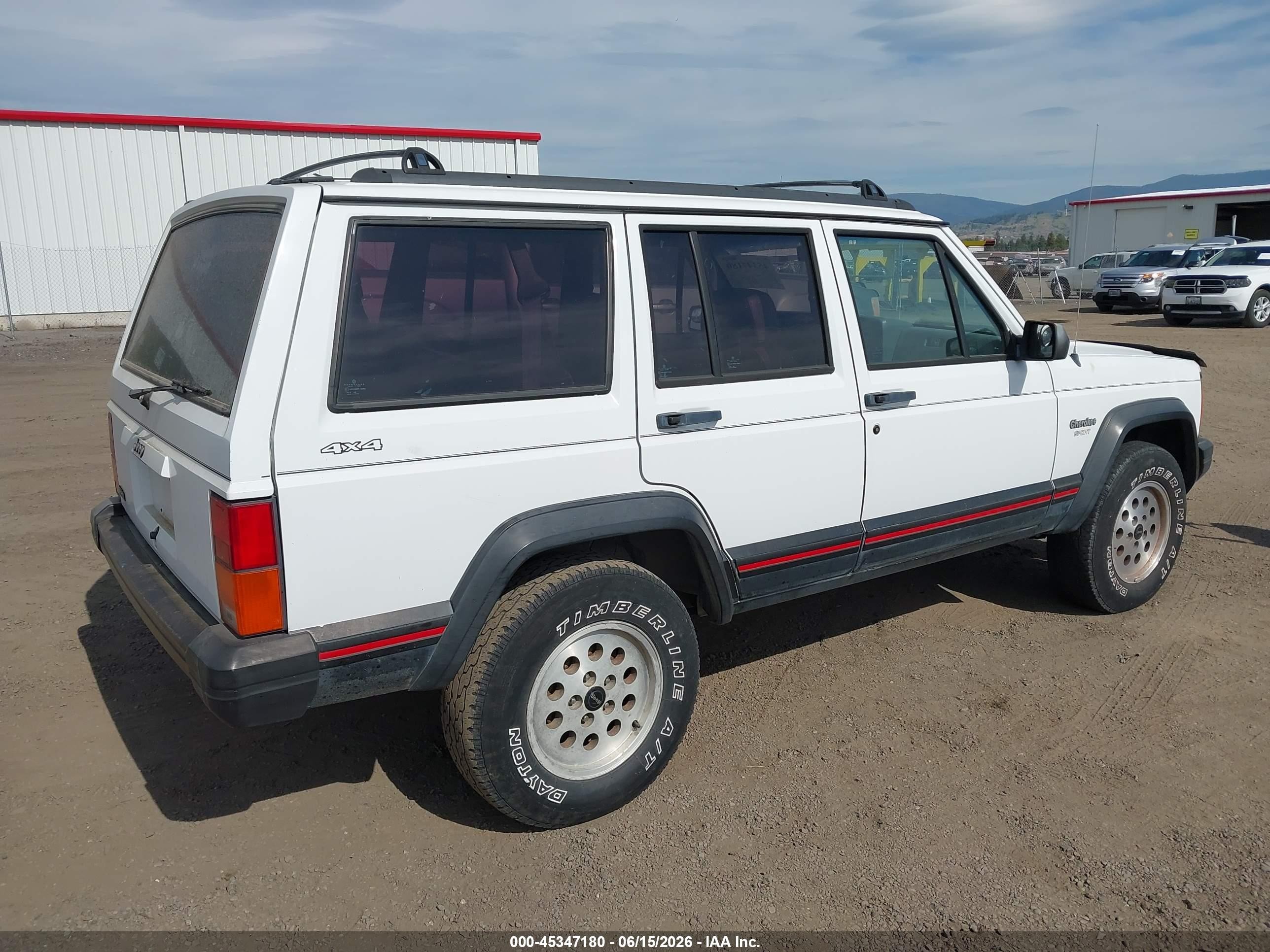 1993 Jeep Cherokee Sport White vin: 1J4FJ68S2PL523863
