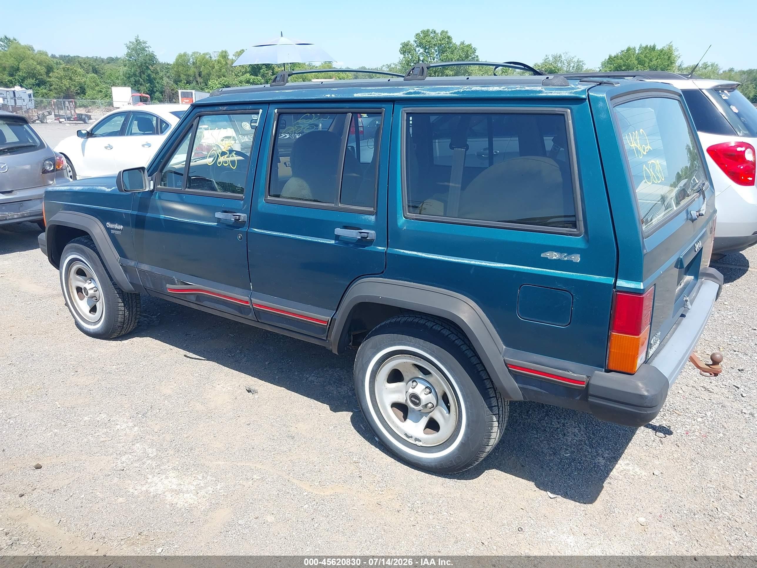1996 Jeep Cherokee Sport/classic Green vin: 1J4FJ68S2TL232029