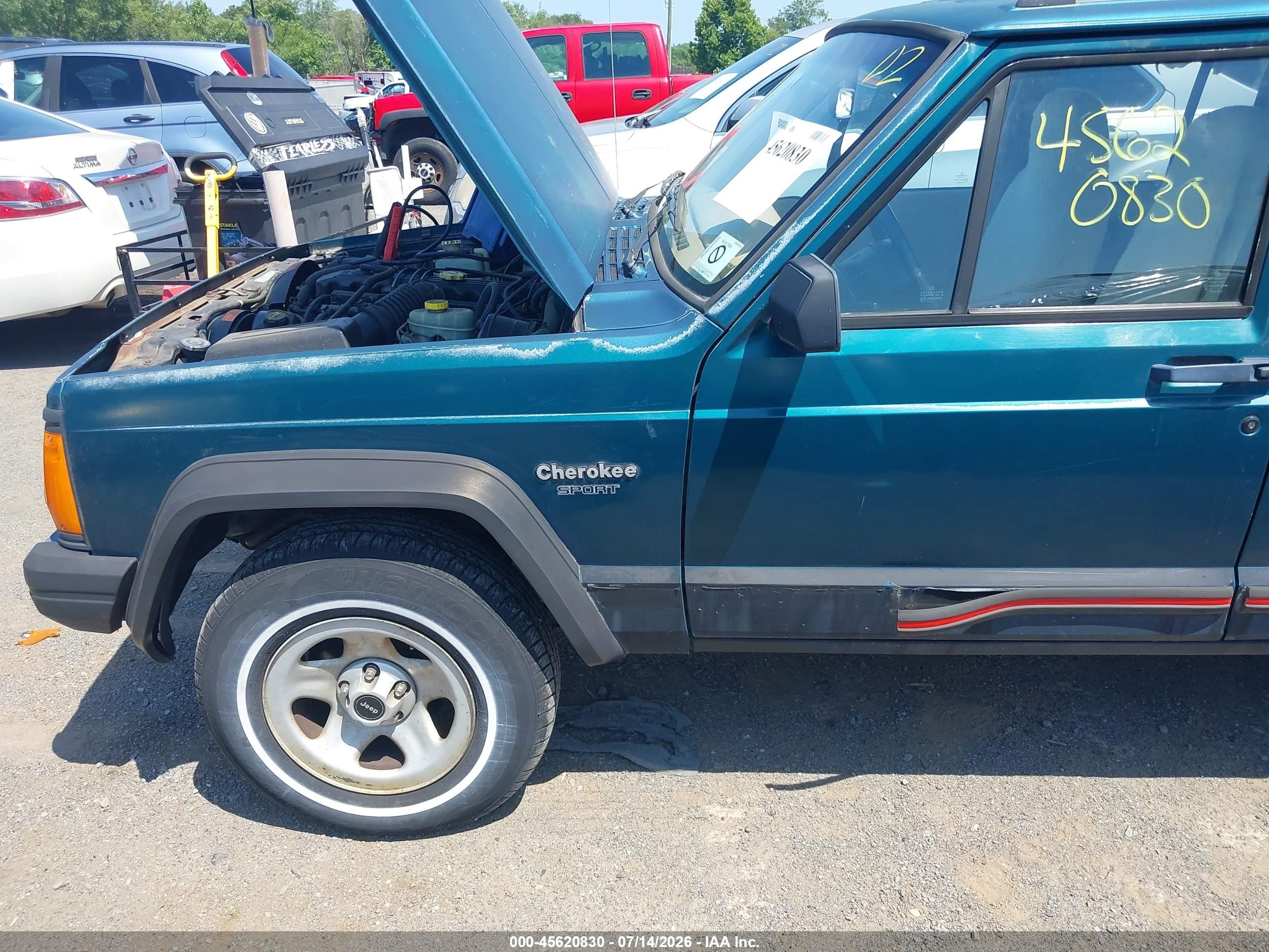 1996 Jeep Cherokee Sport/classic Green vin: 1J4FJ68S2TL232029