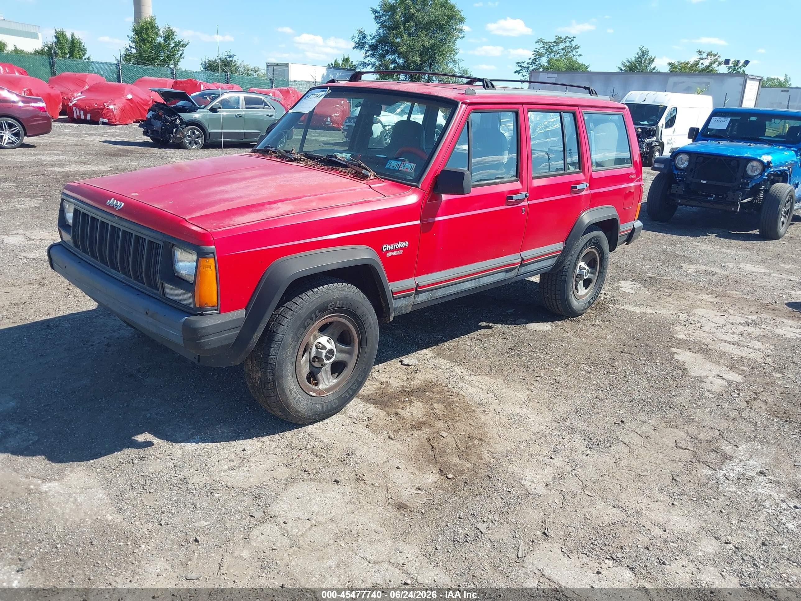 1996 Jeep Cherokee Sport/classic Red vin: 1J4FJ68S2TL248098