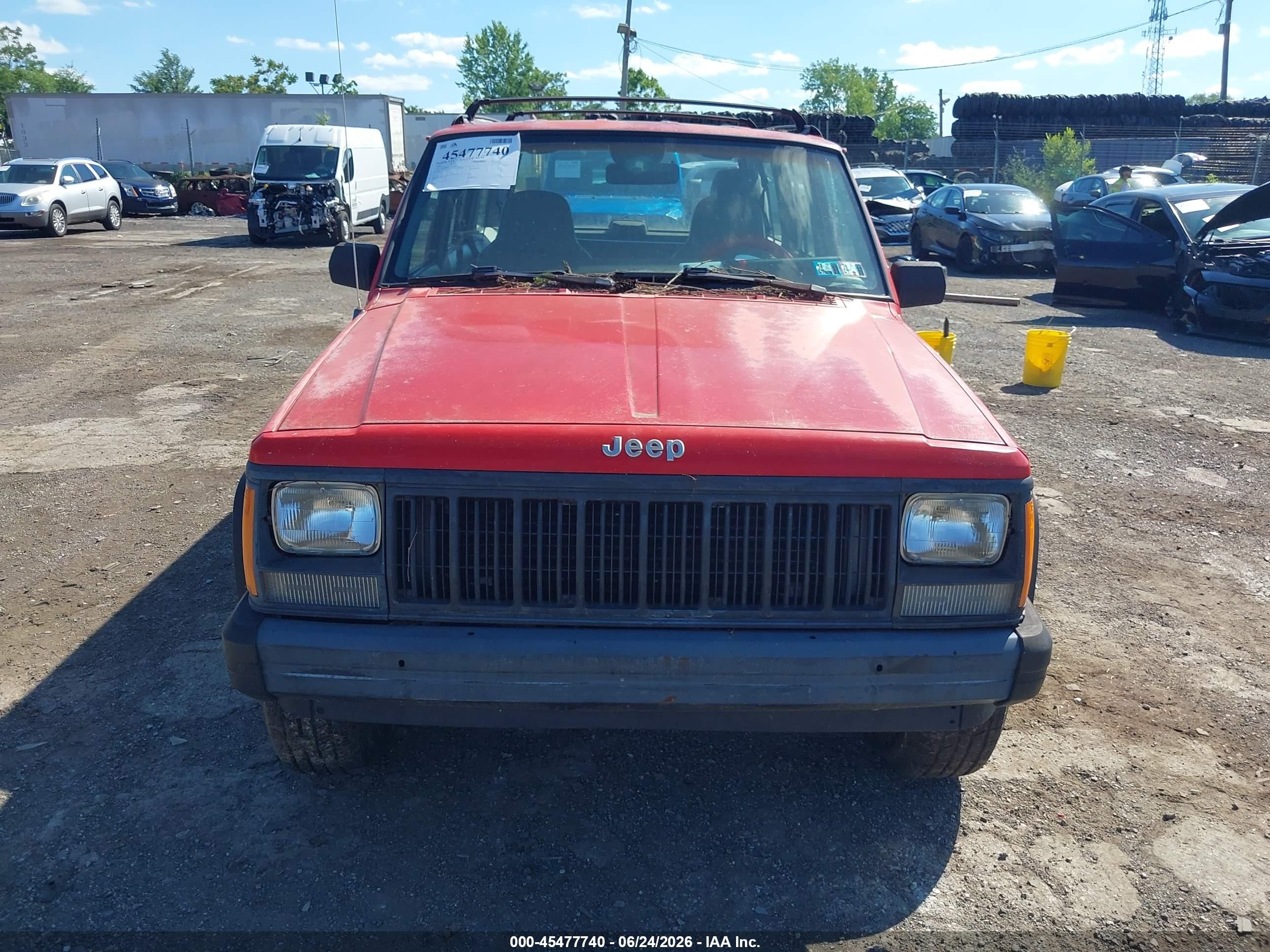 1996 Jeep Cherokee Sport/classic Red vin: 1J4FJ68S2TL248098