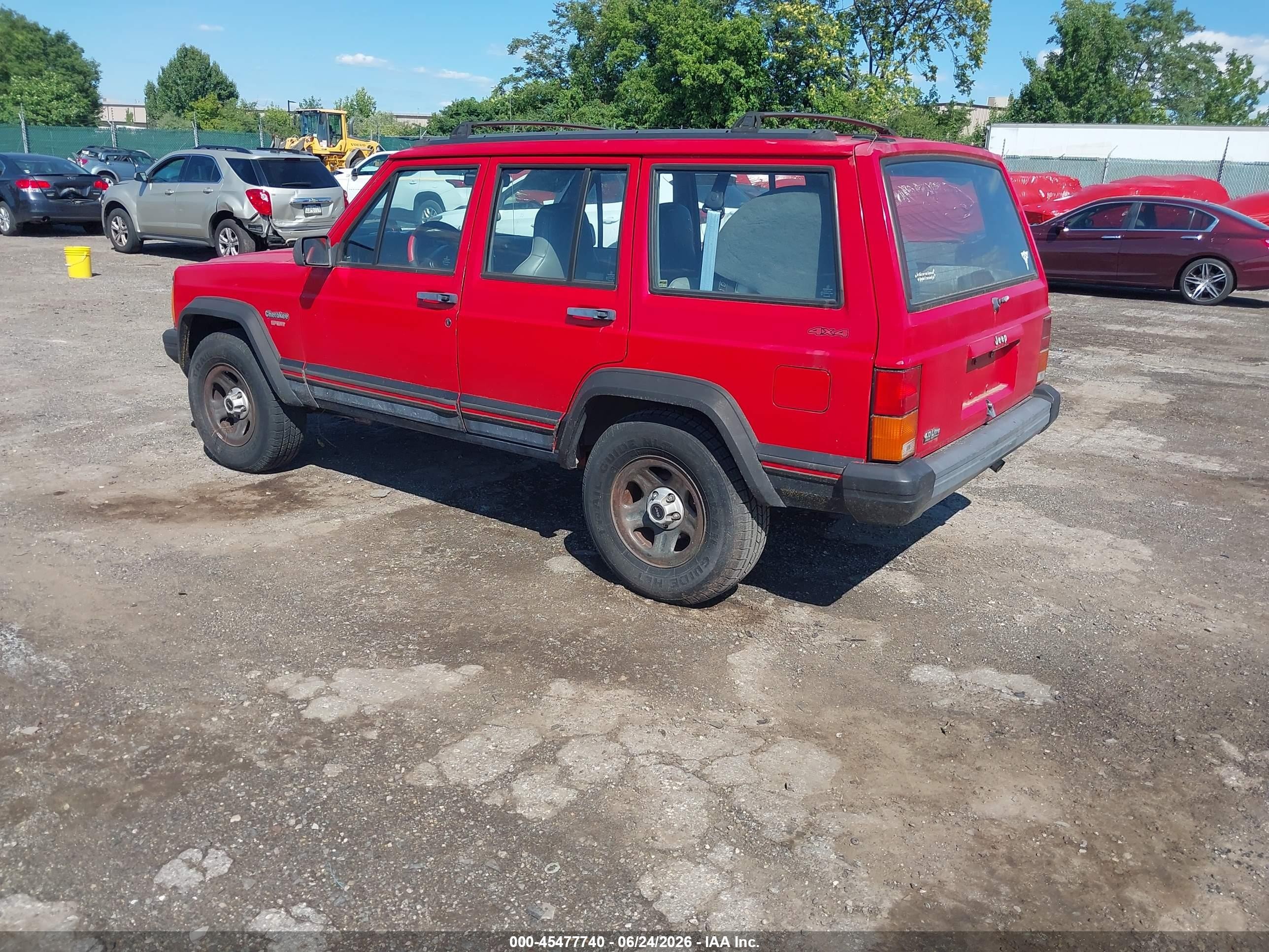 1996 Jeep Cherokee Sport/classic Red vin: 1J4FJ68S2TL248098