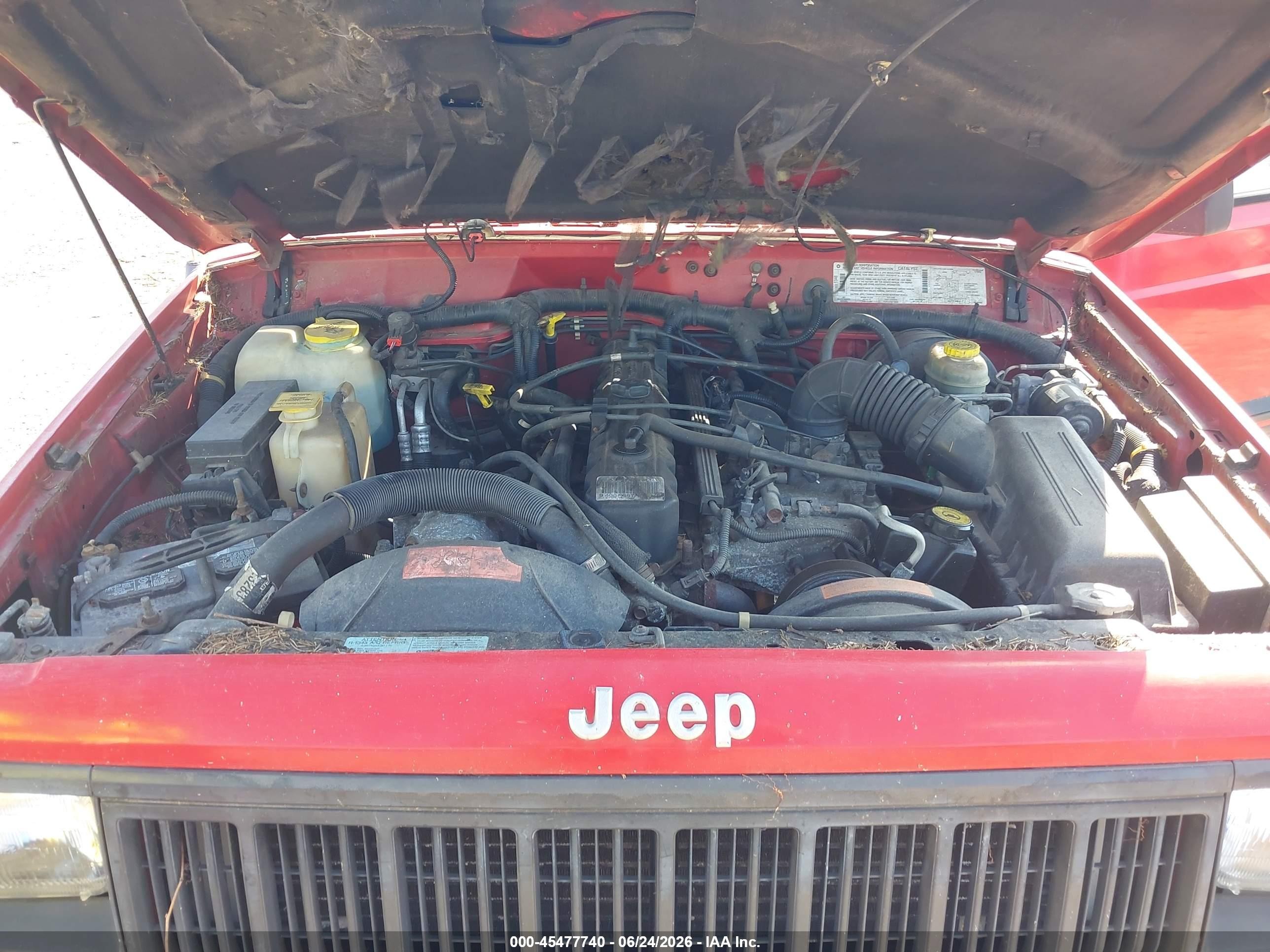 1996 Jeep Cherokee Sport/classic Red vin: 1J4FJ68S2TL248098