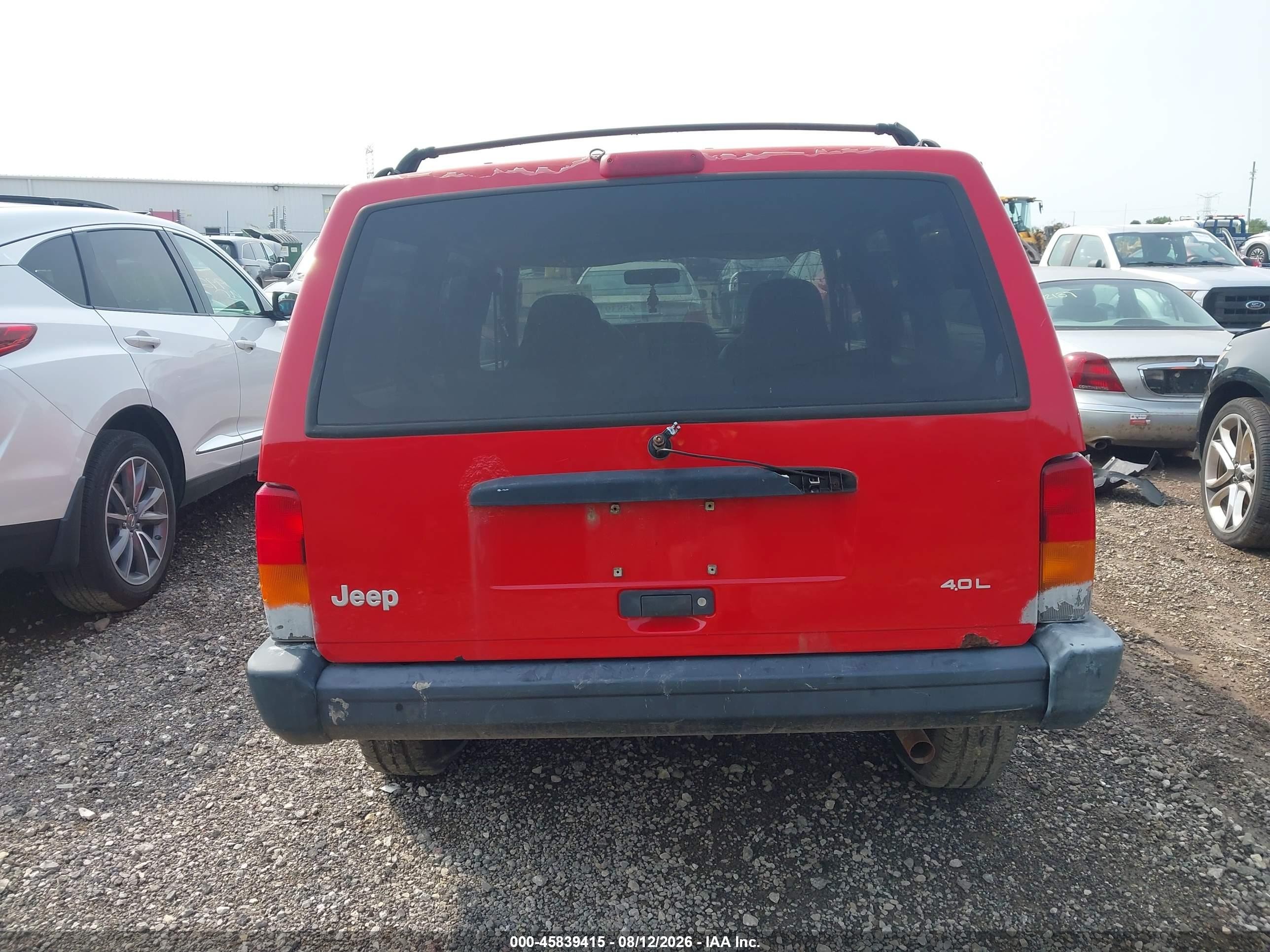 1998 Jeep Cherokee Classic/sport Red vin: 1J4FJ68S2WL236490
