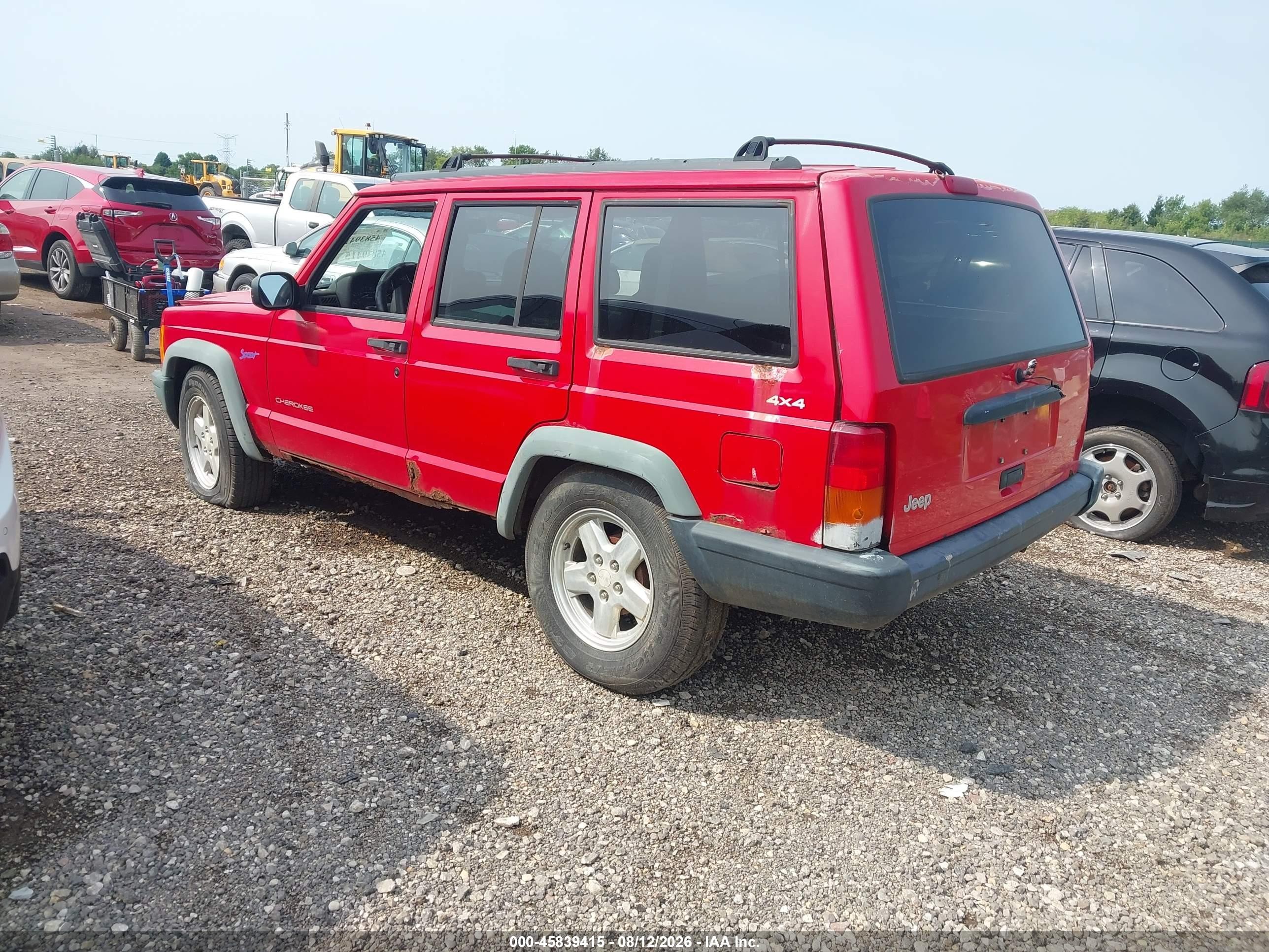 1998 Jeep Cherokee Classic/sport Red vin: 1J4FJ68S2WL236490