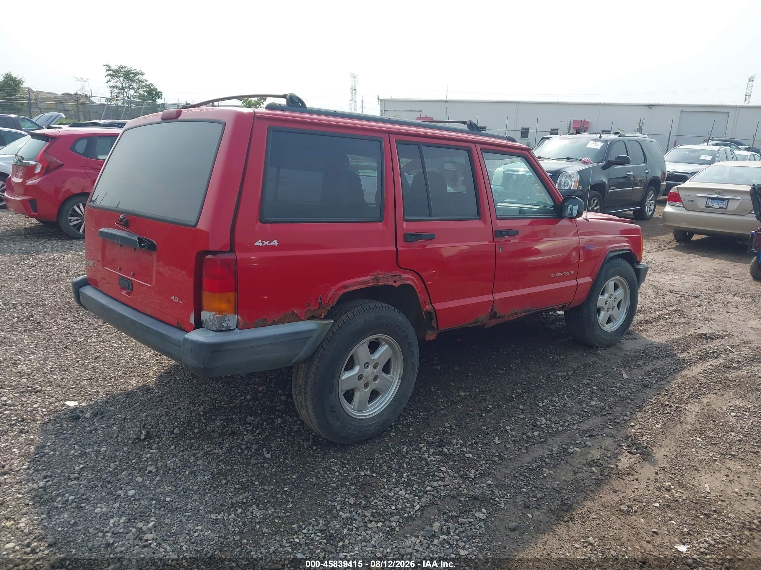 1998 Jeep Cherokee Classic/sport Red vin: 1J4FJ68S2WL236490