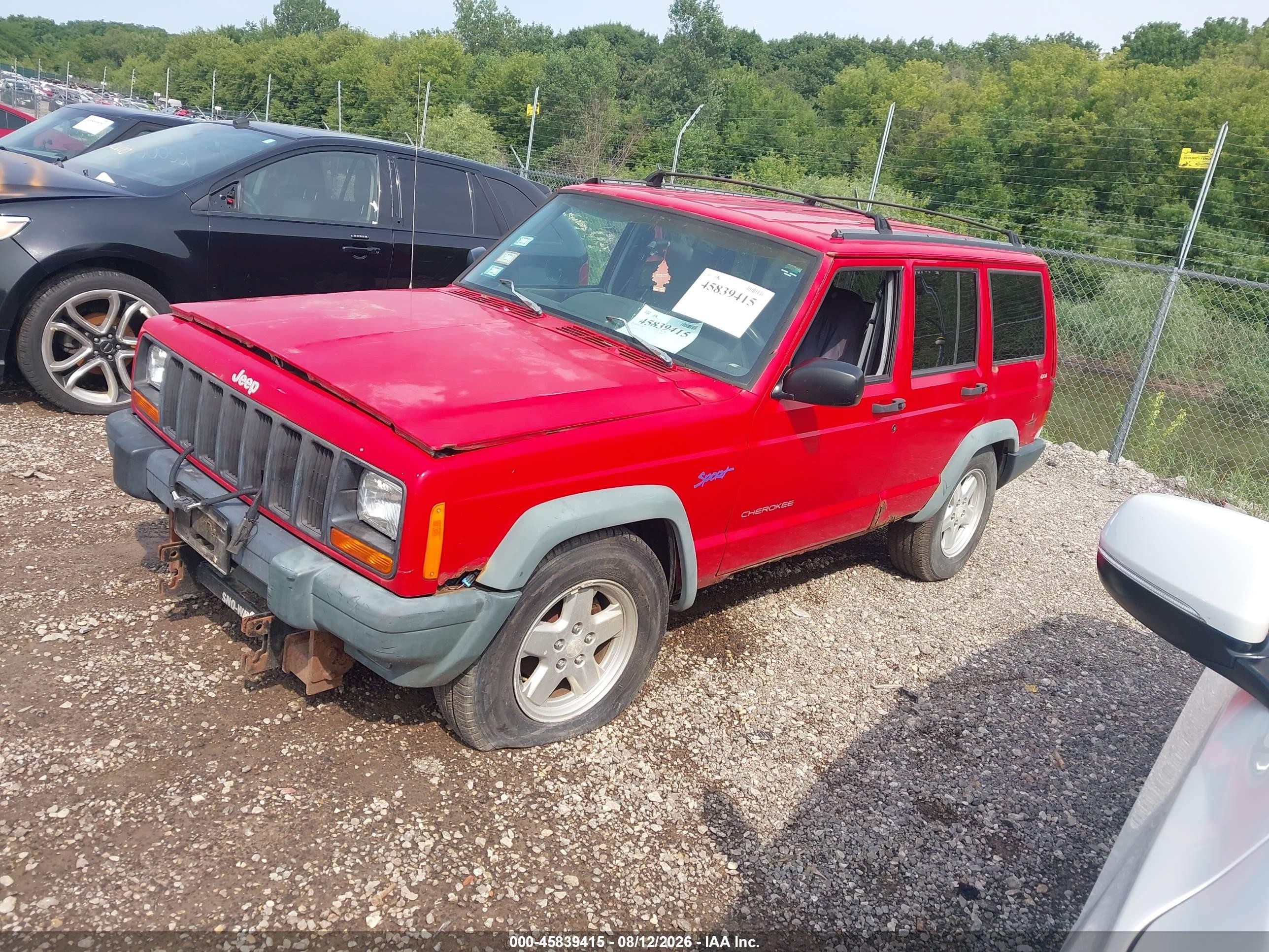 1998 Jeep Cherokee Classic/sport Red vin: 1J4FJ68S2WL236490