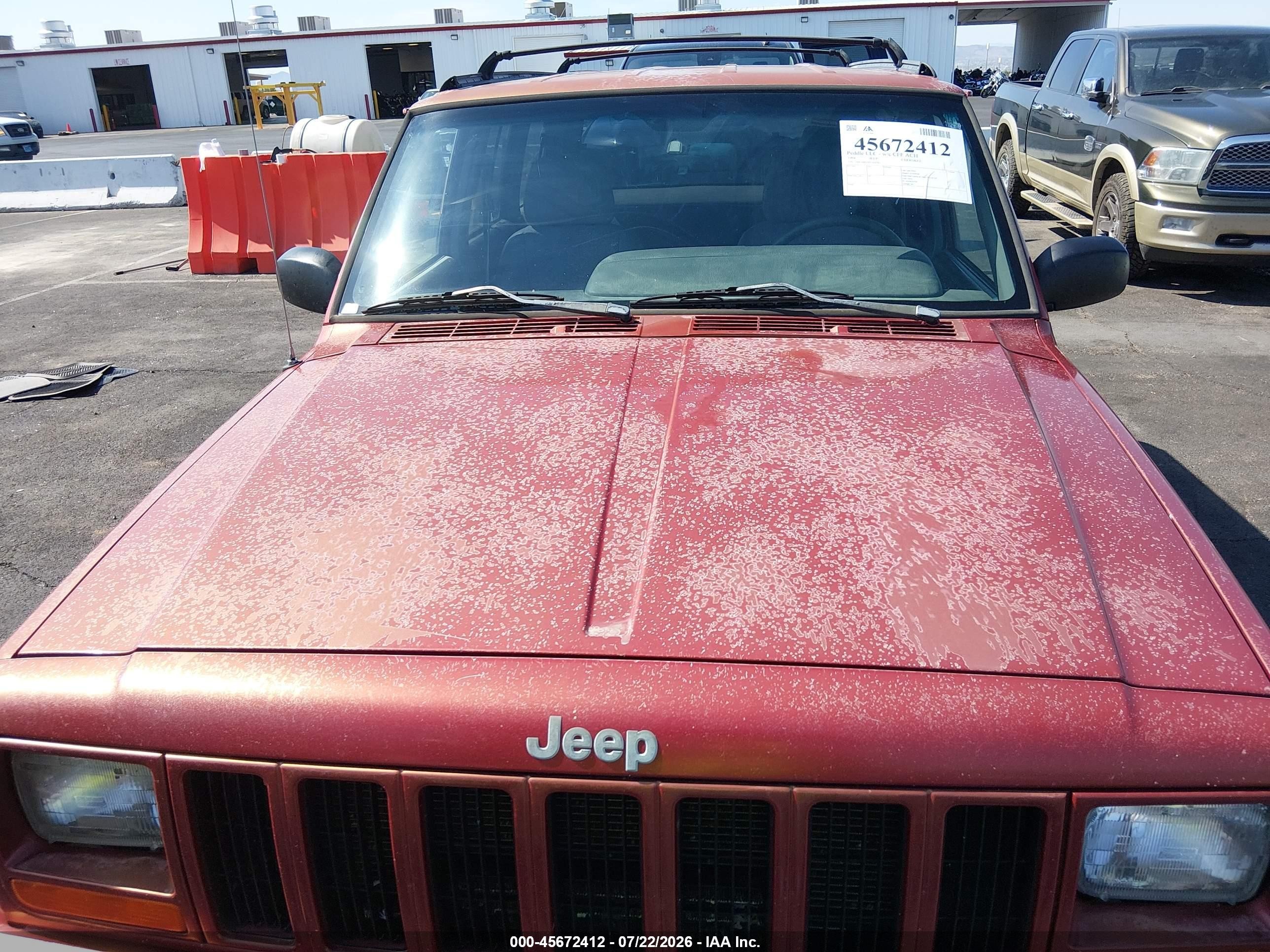 1998 Jeep Cherokee Classic/sport Red vin: 1J4FJ68S2WL269781