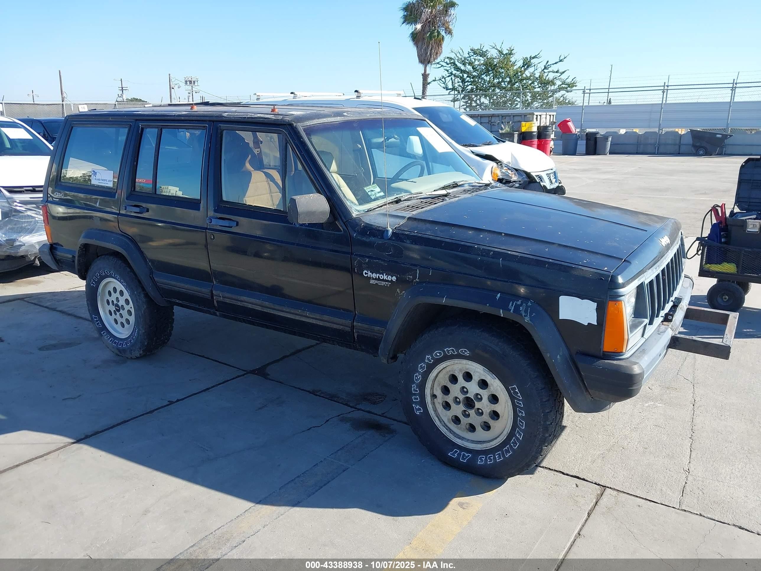1993 Jeep Cherokee Sport Black vin: 1J4FJ68S3PL587250