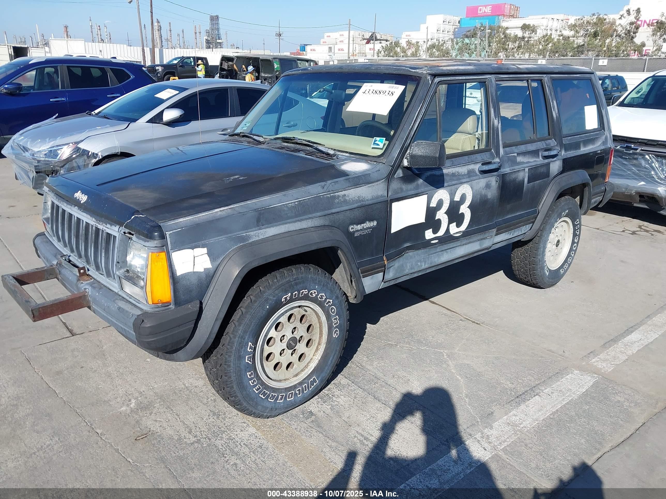 1993 Jeep Cherokee Sport Black vin: 1J4FJ68S3PL587250