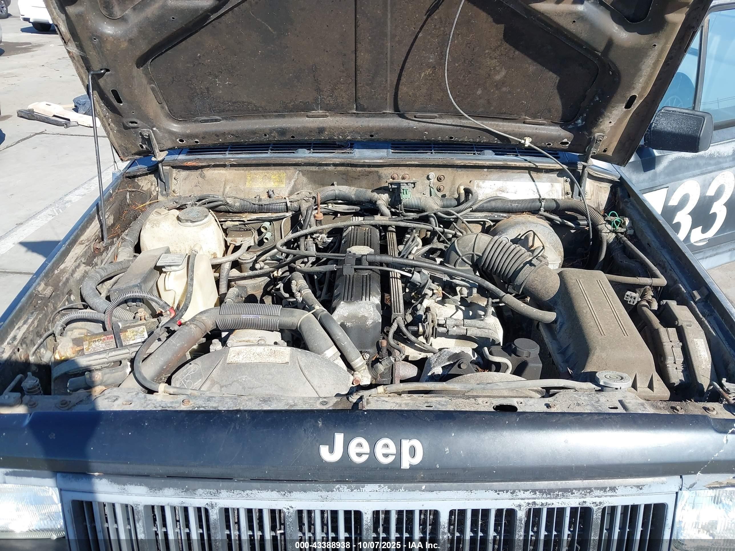 1993 Jeep Cherokee Sport Black vin: 1J4FJ68S3PL587250