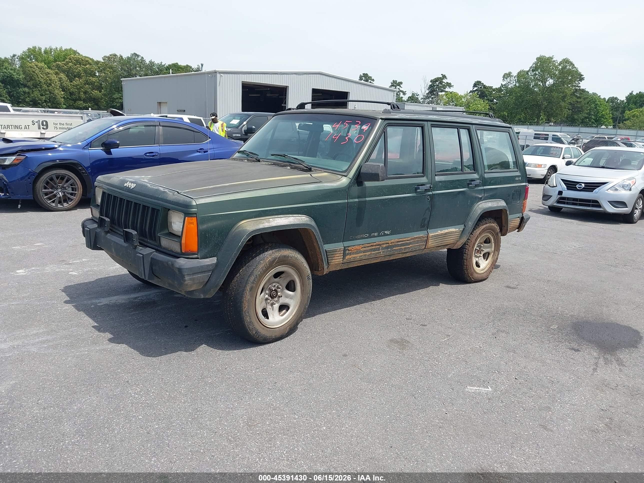 1996 Jeep Cherokee Sport/classic Green vin: 1J4FJ68S3TL259644