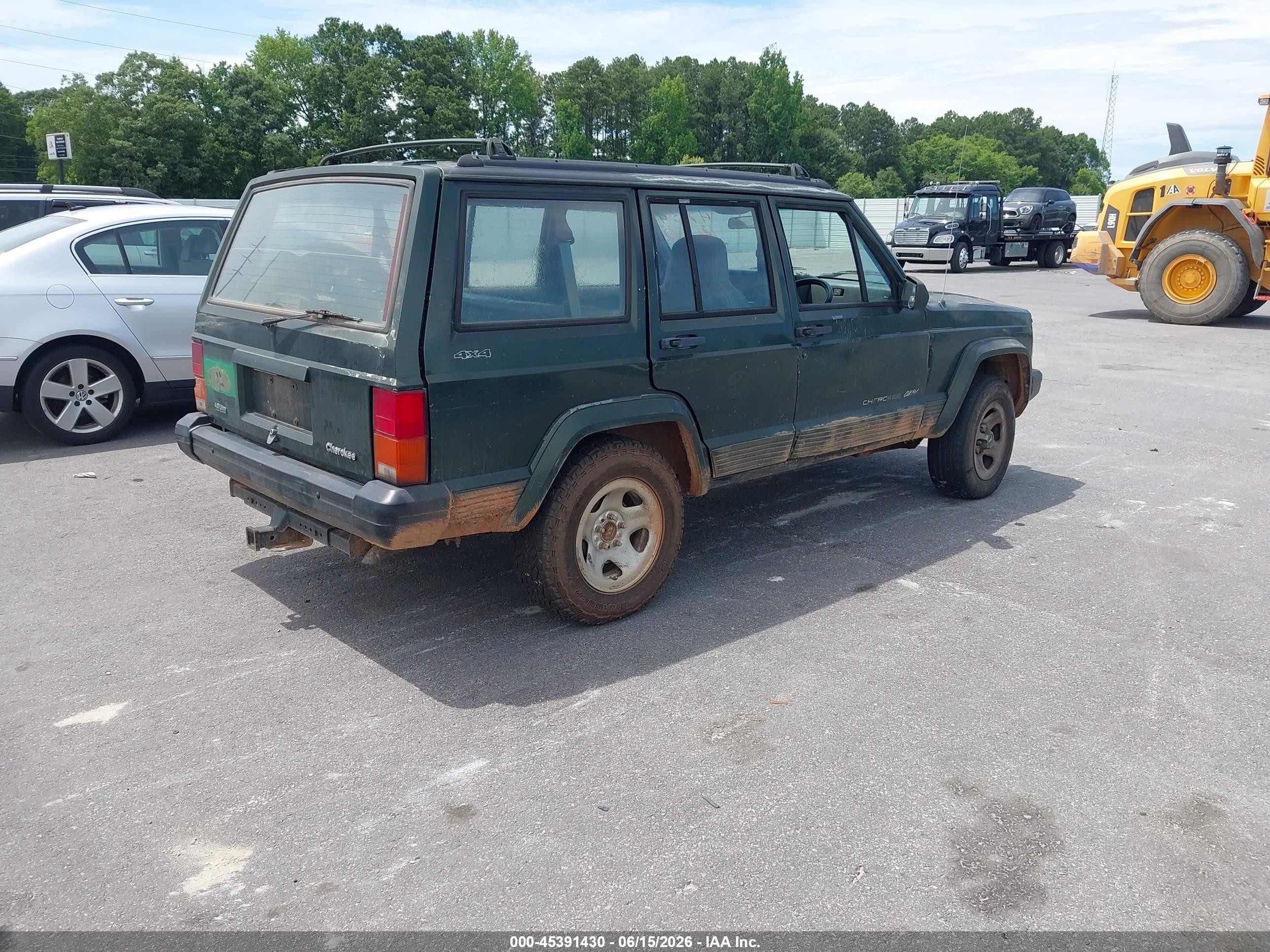 1996 Jeep Cherokee Sport/classic Green vin: 1J4FJ68S3TL259644