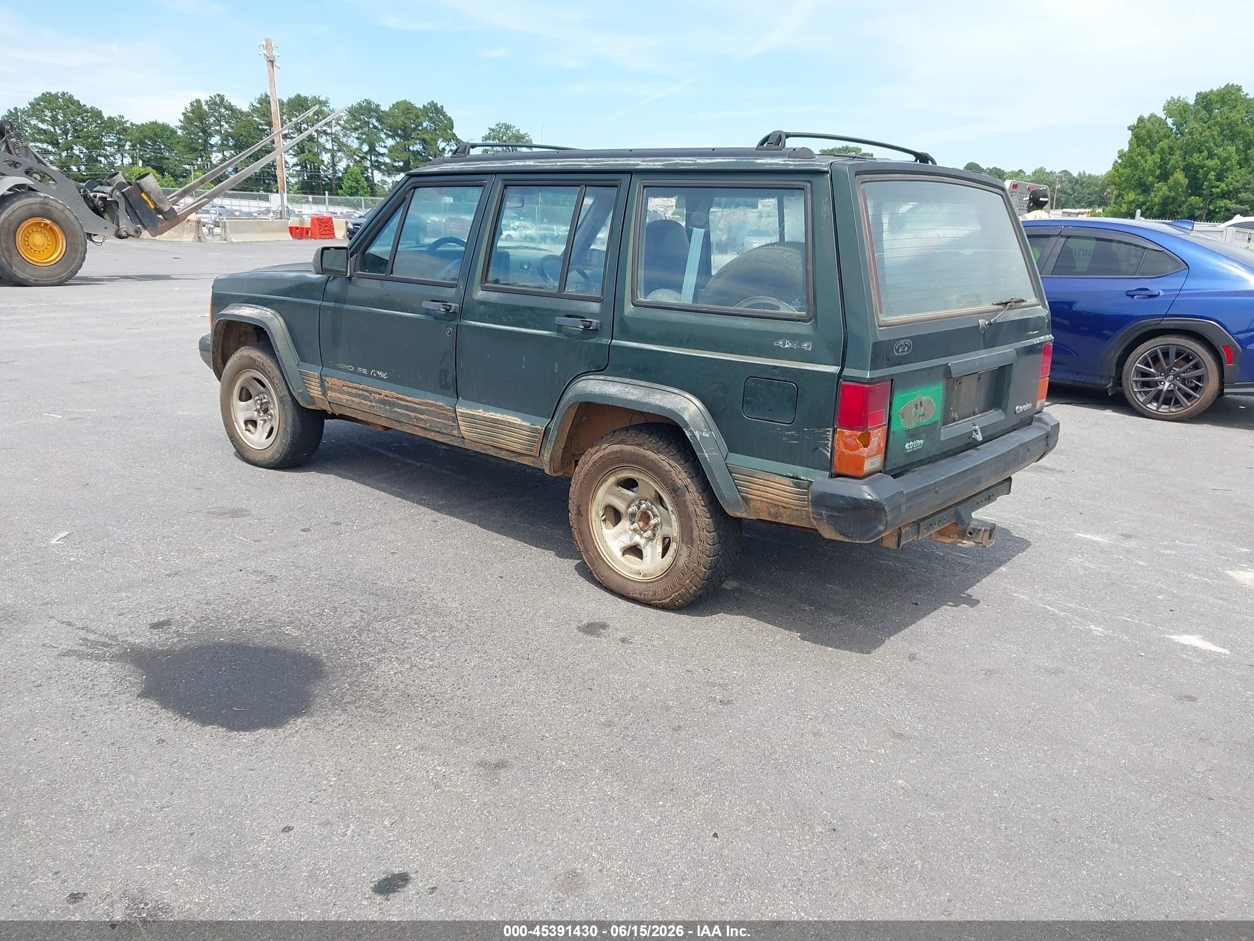 1996 Jeep Cherokee Sport/classic Green vin: 1J4FJ68S3TL259644