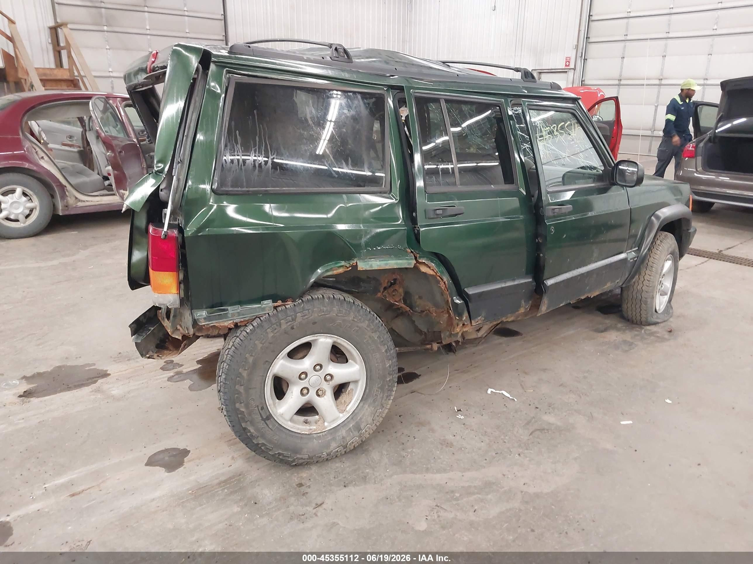 1997 Jeep Cherokee Sport Green vin: 1J4FJ68S3VL505742