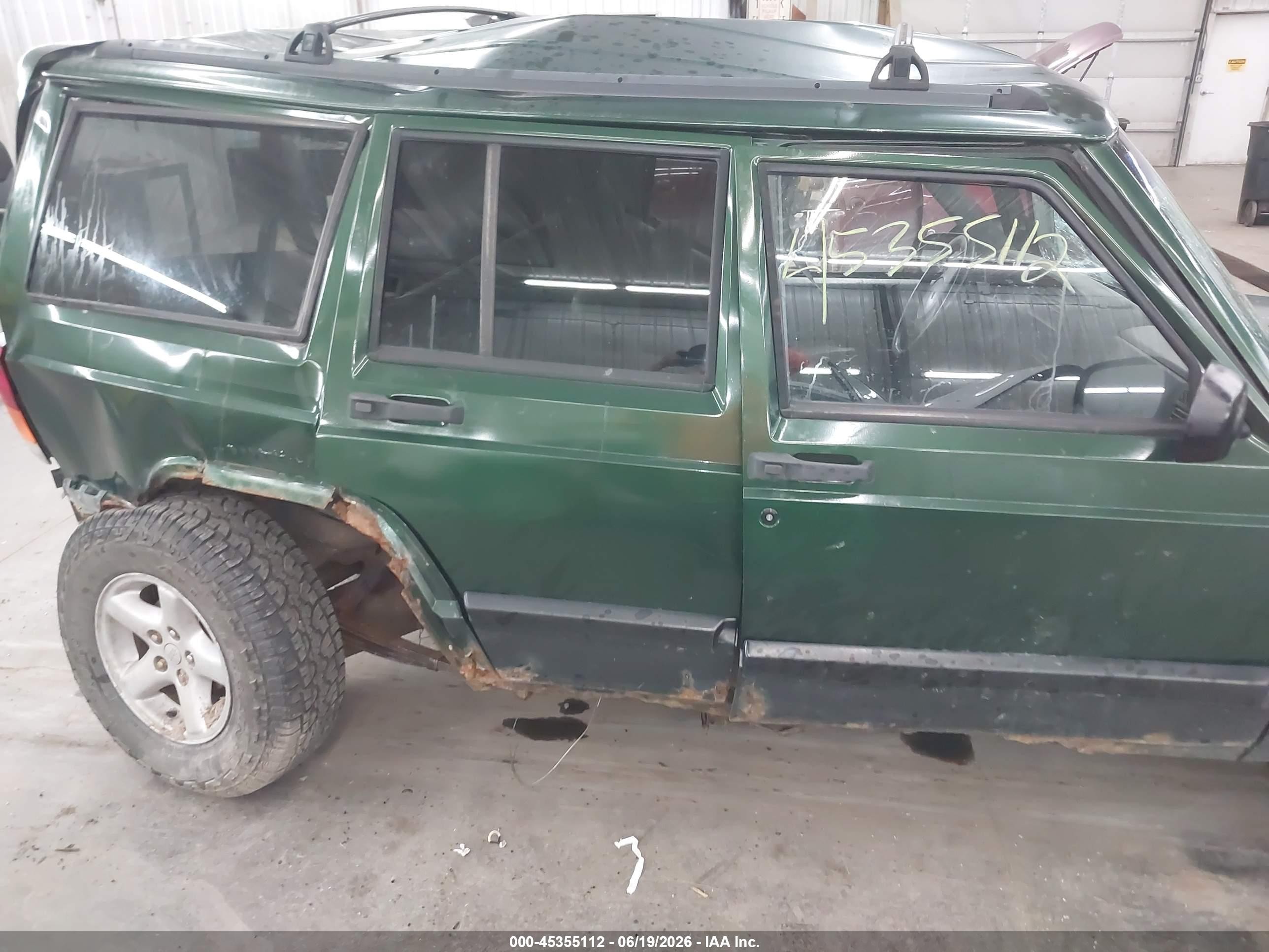 1997 Jeep Cherokee Sport Green vin: 1J4FJ68S3VL505742