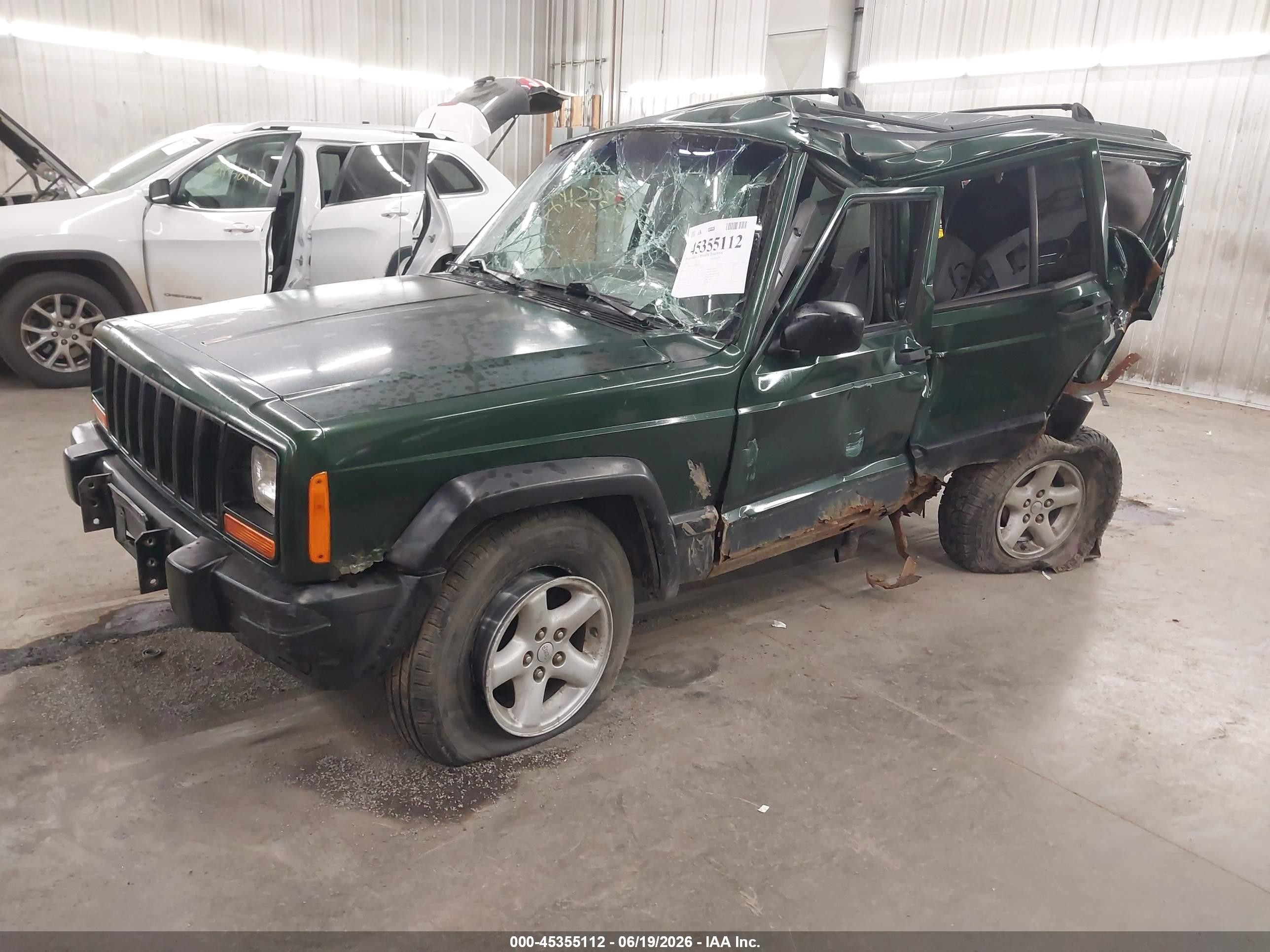 1997 Jeep Cherokee Sport Green vin: 1J4FJ68S3VL505742