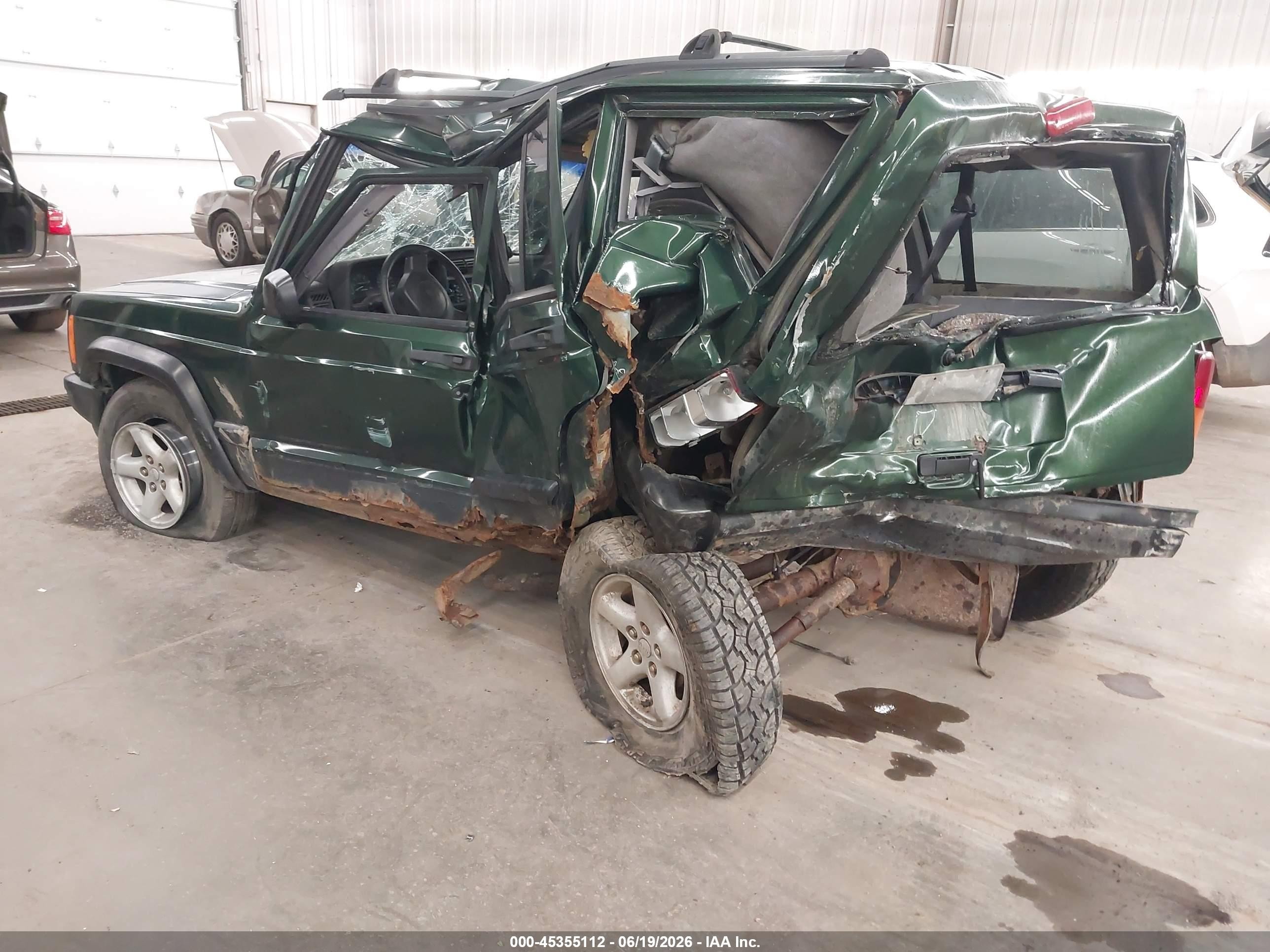 1997 Jeep Cherokee Sport Green vin: 1J4FJ68S3VL505742