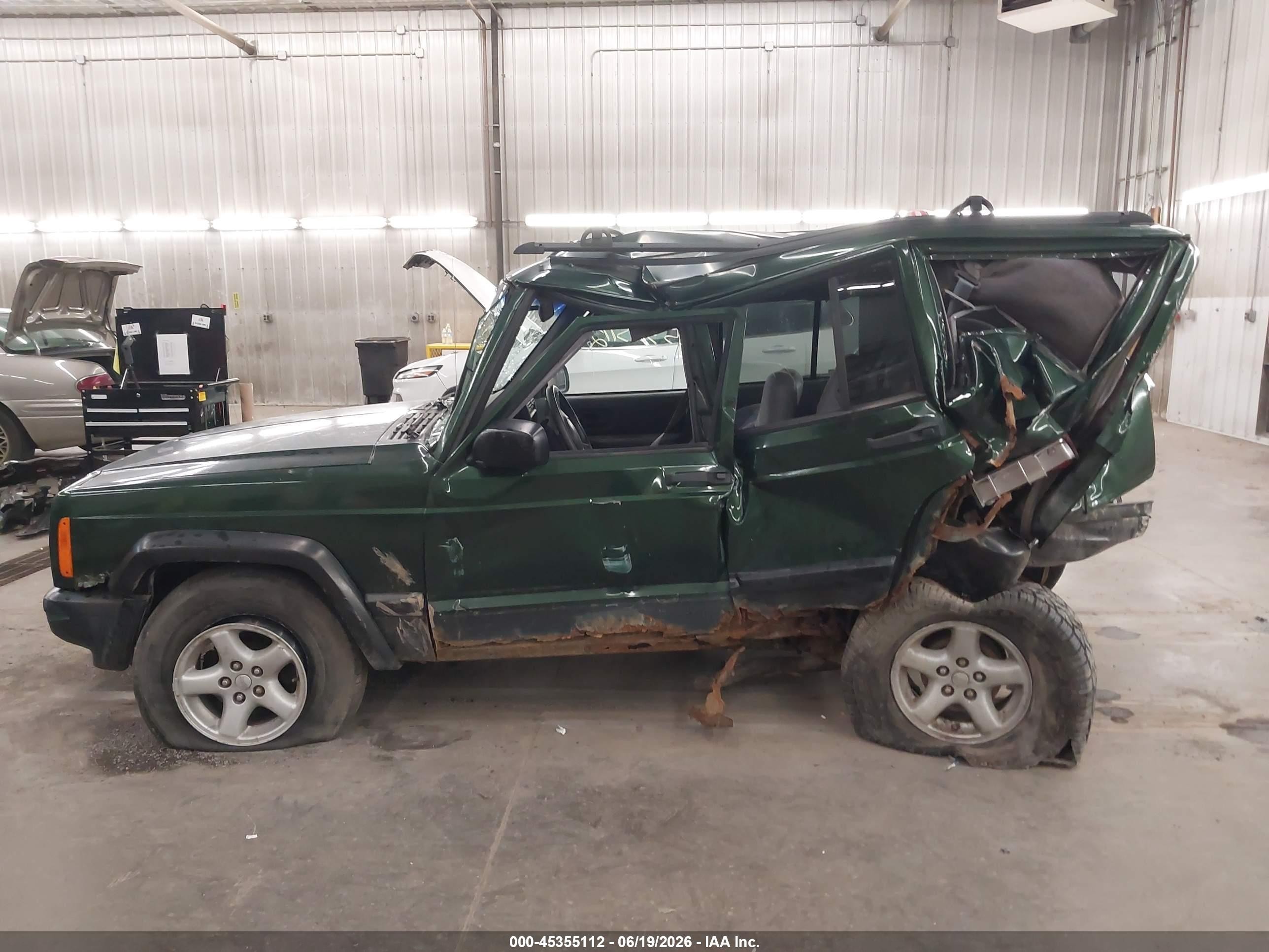 1997 Jeep Cherokee Sport Green vin: 1J4FJ68S3VL505742
