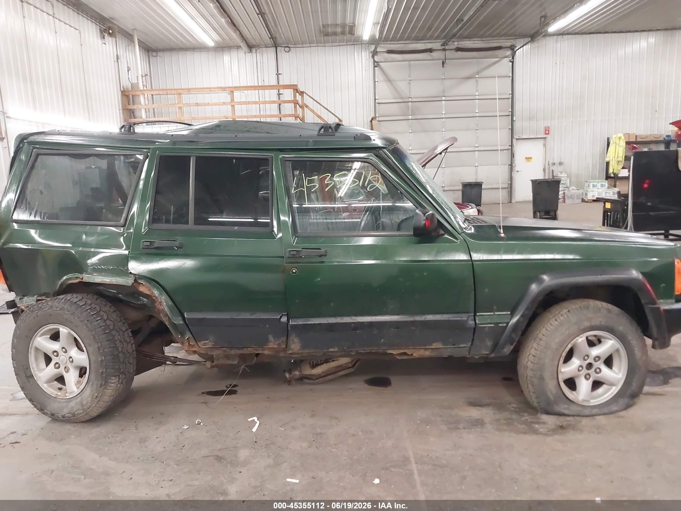 1997 Jeep Cherokee Sport Green vin: 1J4FJ68S3VL505742