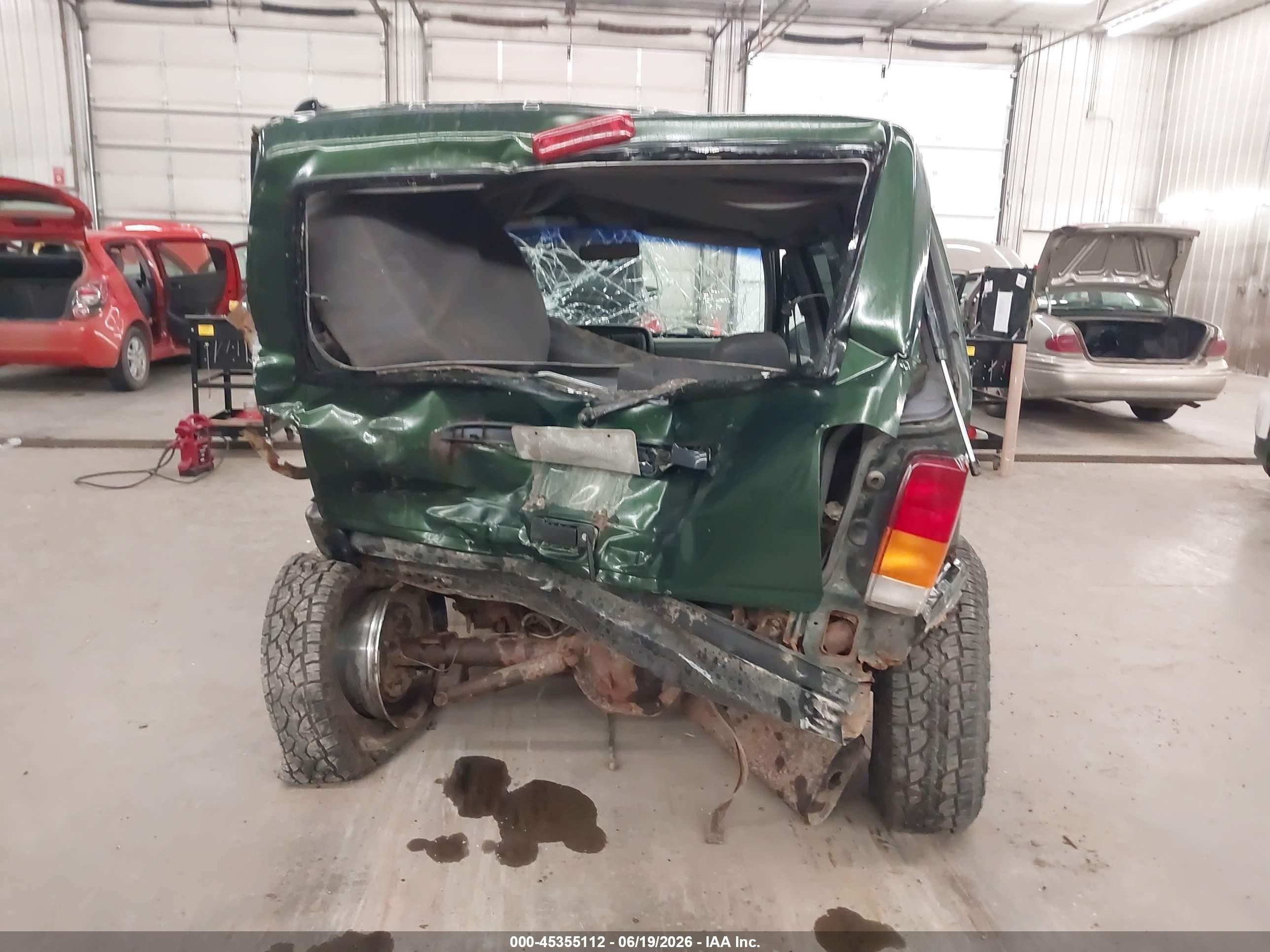 1997 Jeep Cherokee Sport Green vin: 1J4FJ68S3VL505742