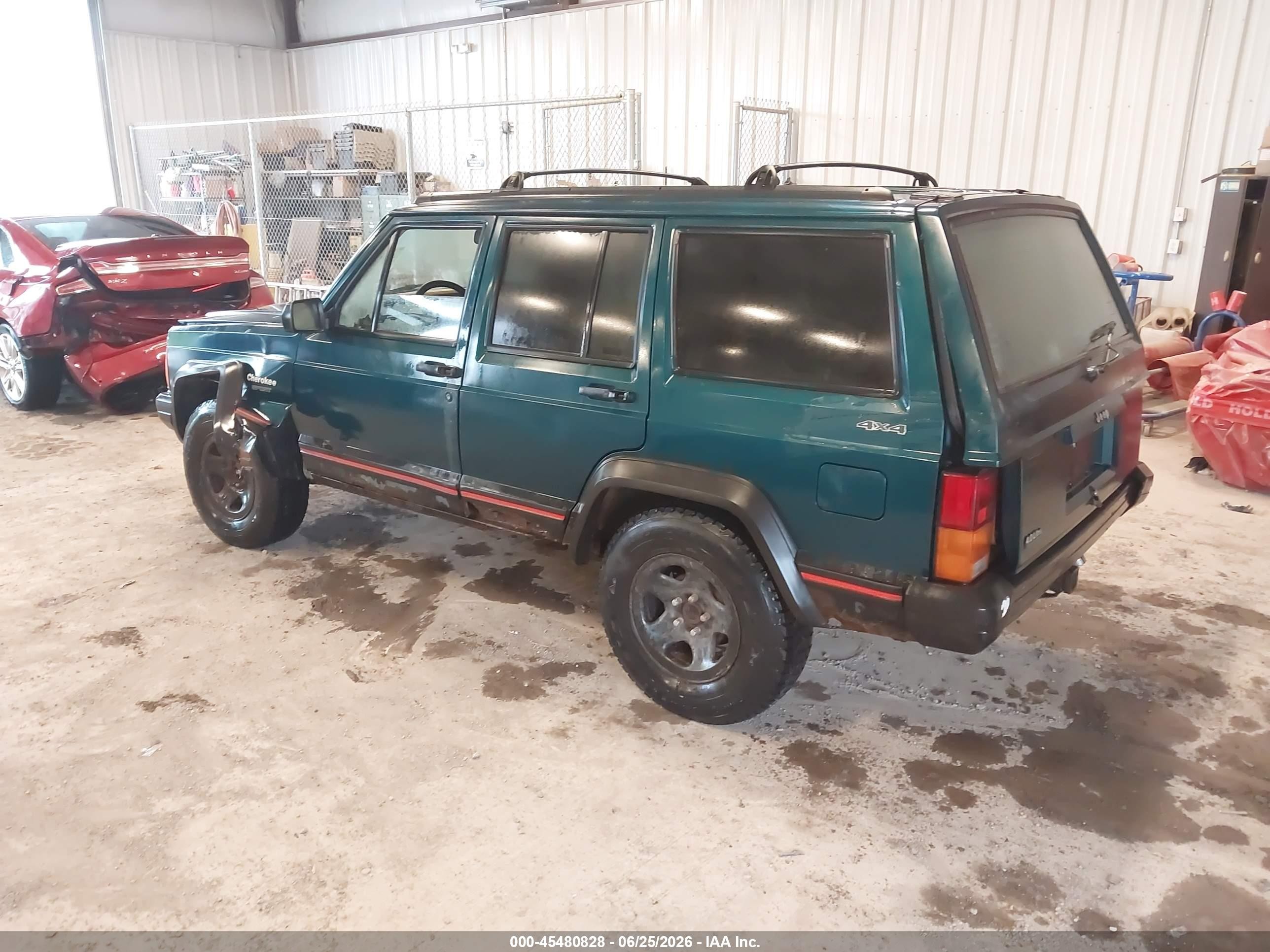 1996 Jeep Cherokee Sport/classic Green vin: 1J4FJ68S4TL192794