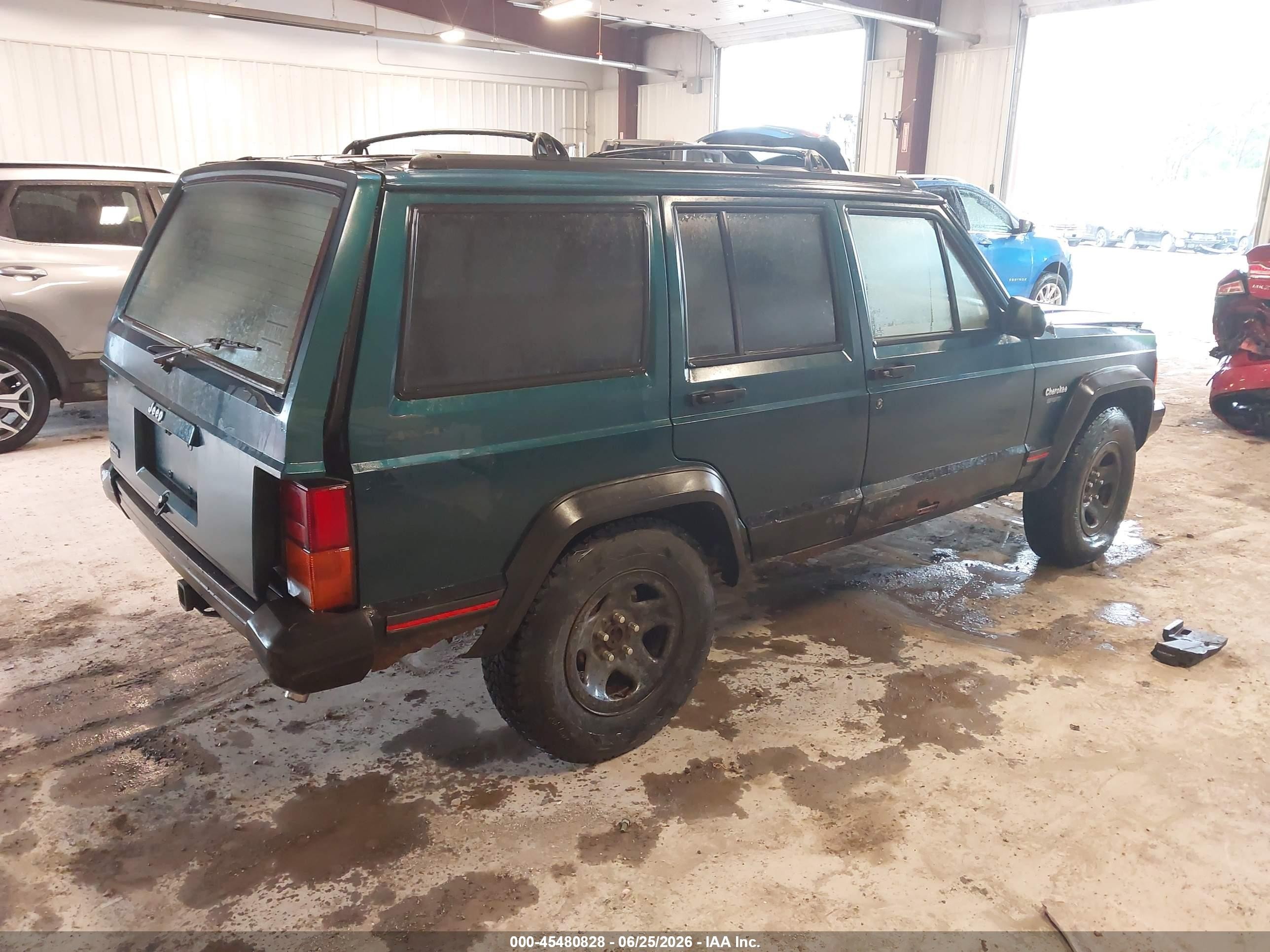1996 Jeep Cherokee Sport/classic Green vin: 1J4FJ68S4TL192794
