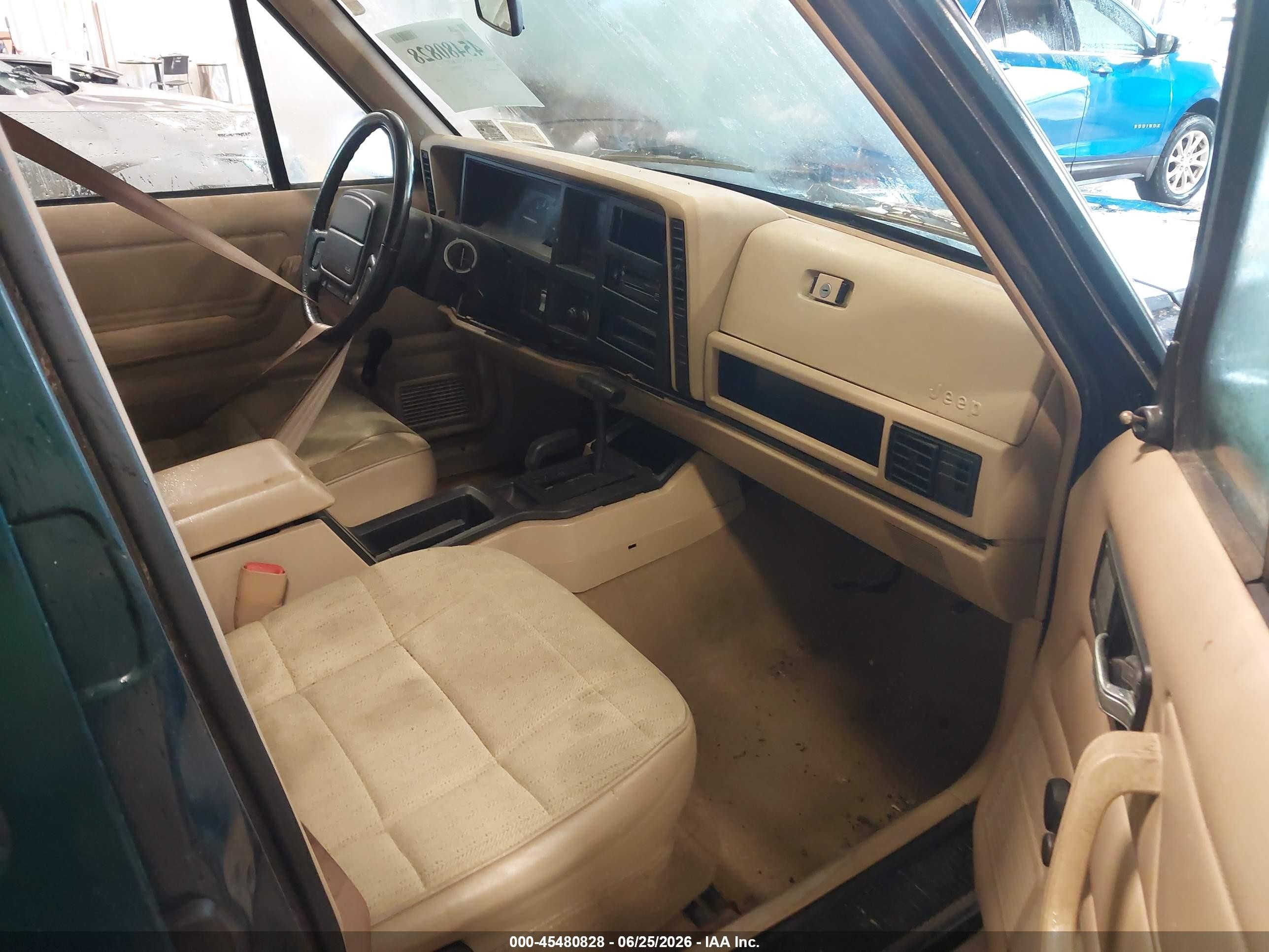 1996 Jeep Cherokee Sport/classic Green vin: 1J4FJ68S4TL192794