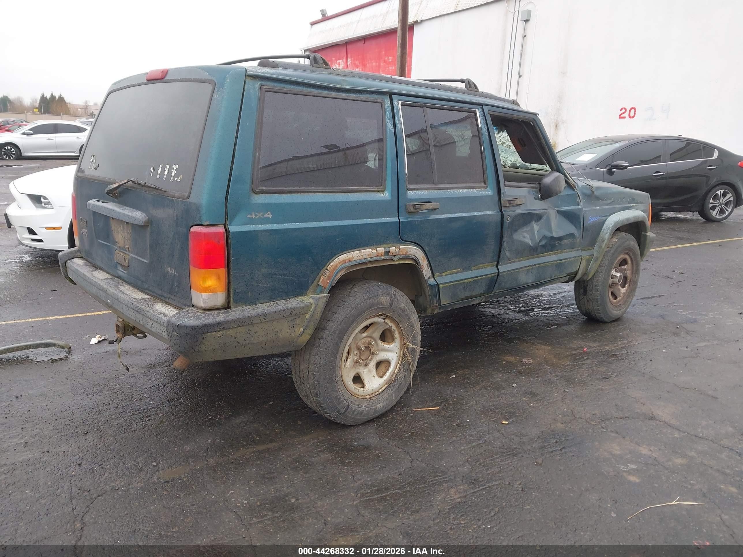 1997 Jeep Cherokee Sport Green vin: 1J4FJ68S4VL584564