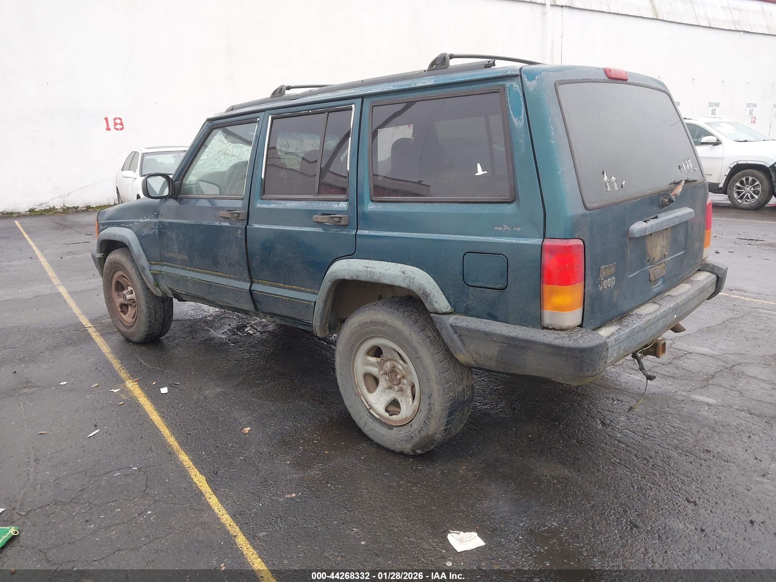 1997 Jeep Cherokee Sport Green vin: 1J4FJ68S4VL584564