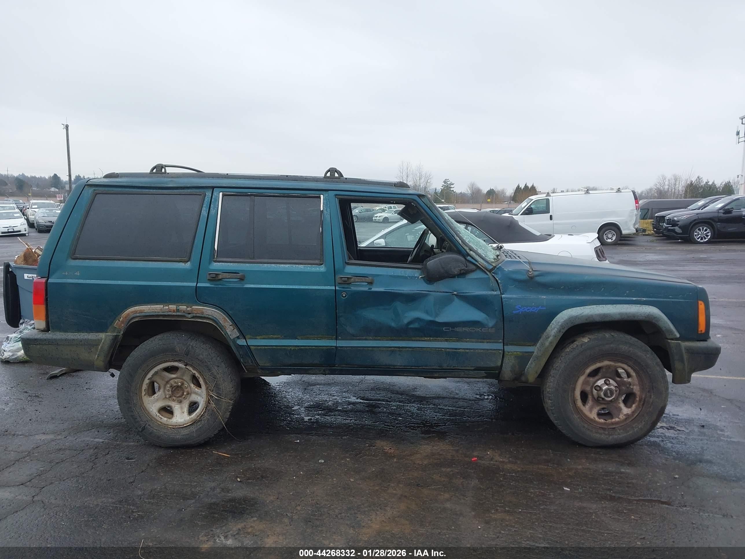 1997 Jeep Cherokee Sport Green vin: 1J4FJ68S4VL584564