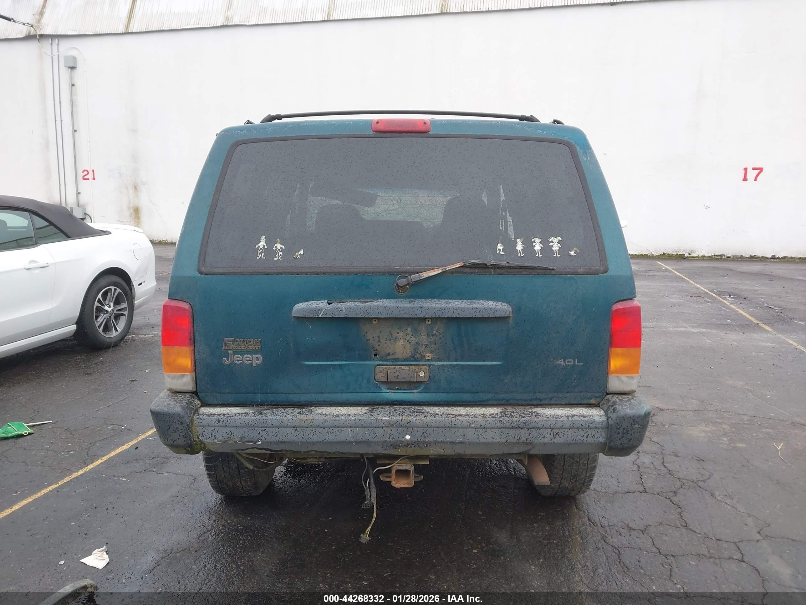 1997 Jeep Cherokee Sport Green vin: 1J4FJ68S4VL584564