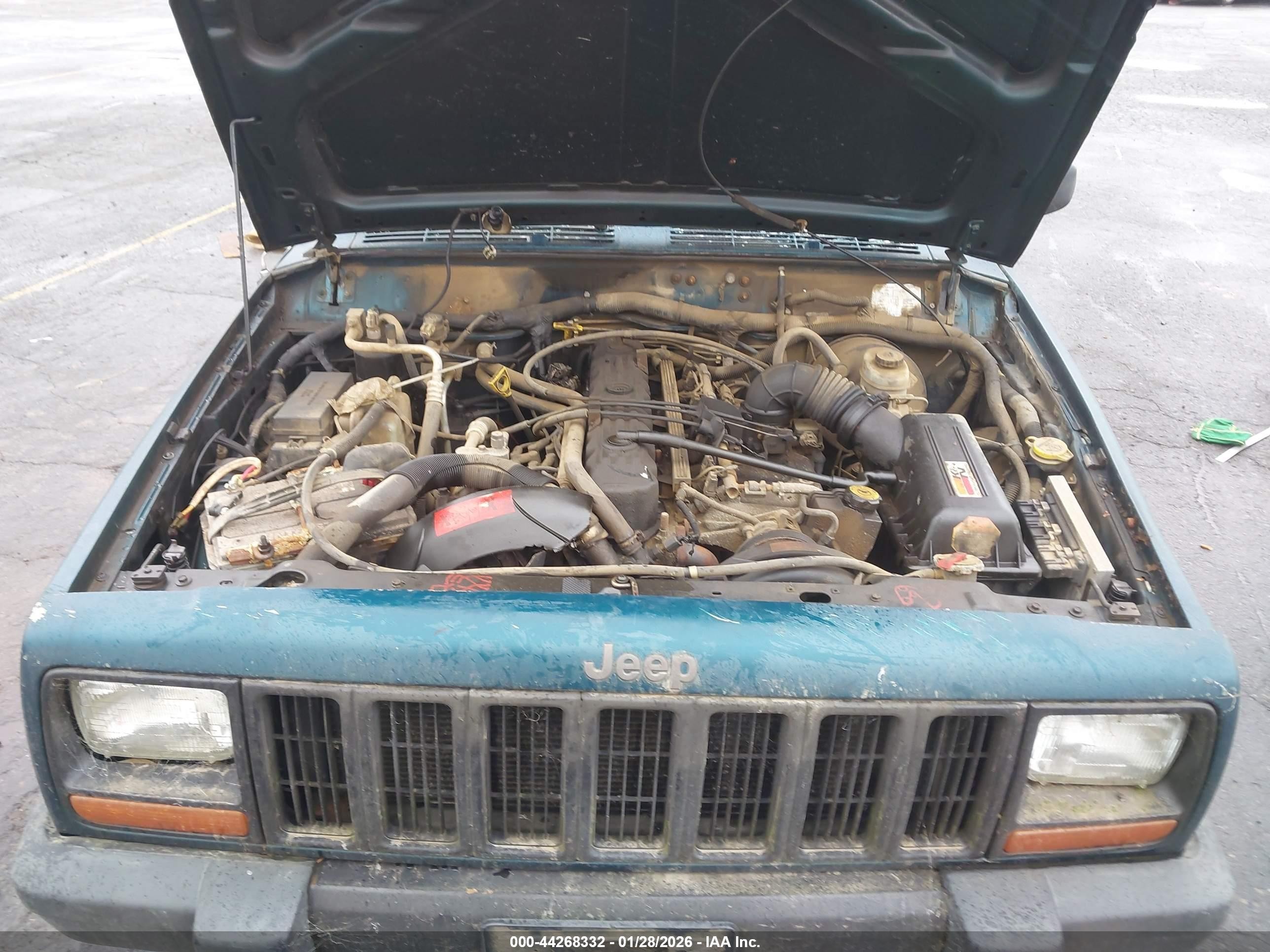 1997 Jeep Cherokee Sport Green vin: 1J4FJ68S4VL584564