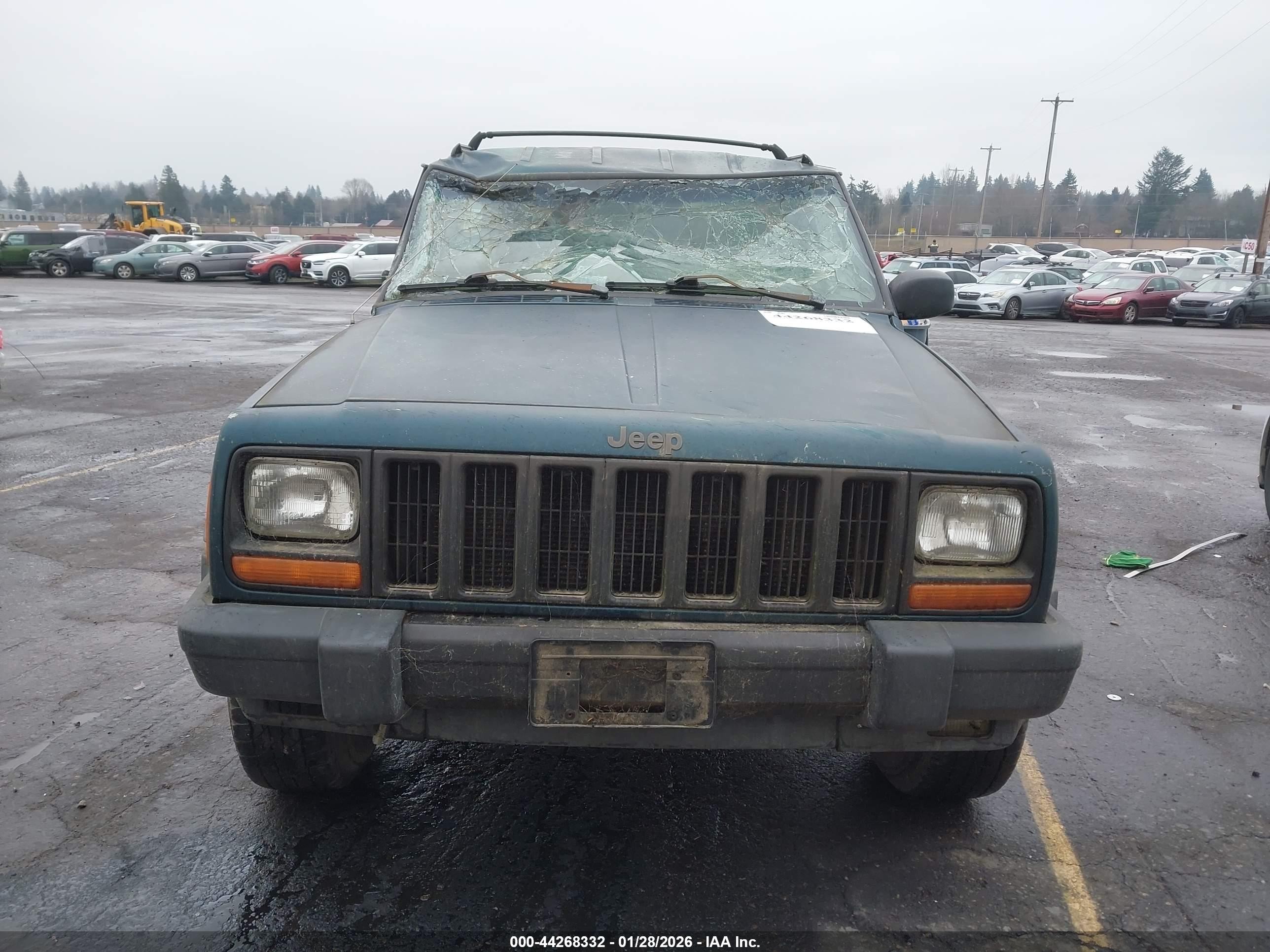 1997 Jeep Cherokee Sport Green vin: 1J4FJ68S4VL584564
