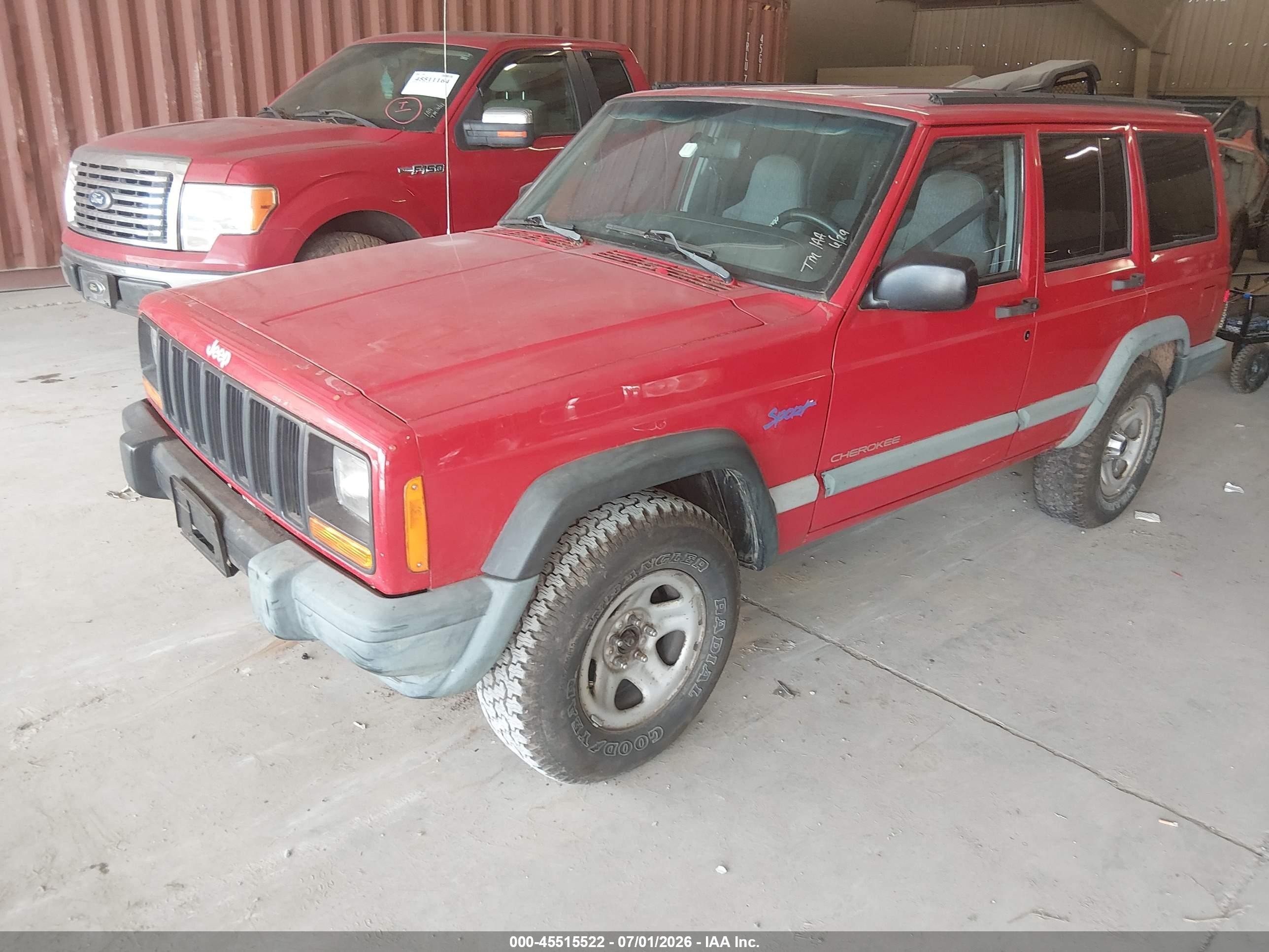 1998 Jeep Cherokee Classic/limited/sport Red vin: 1J4FJ68S4WL140893