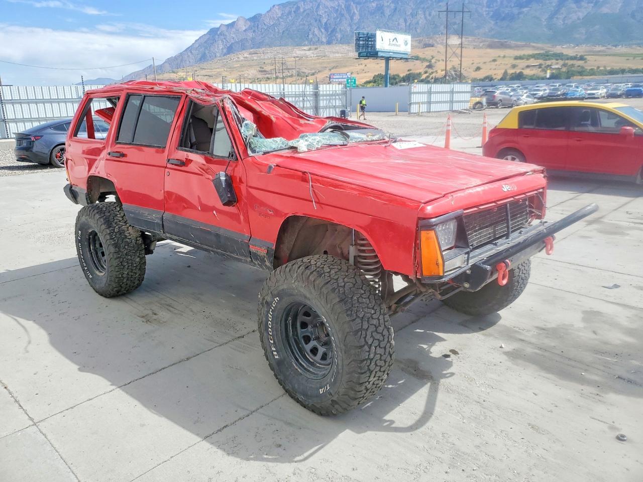 1996 Jeep Cherokee Sport Red vin: 1J4FJ68S6TL131124
