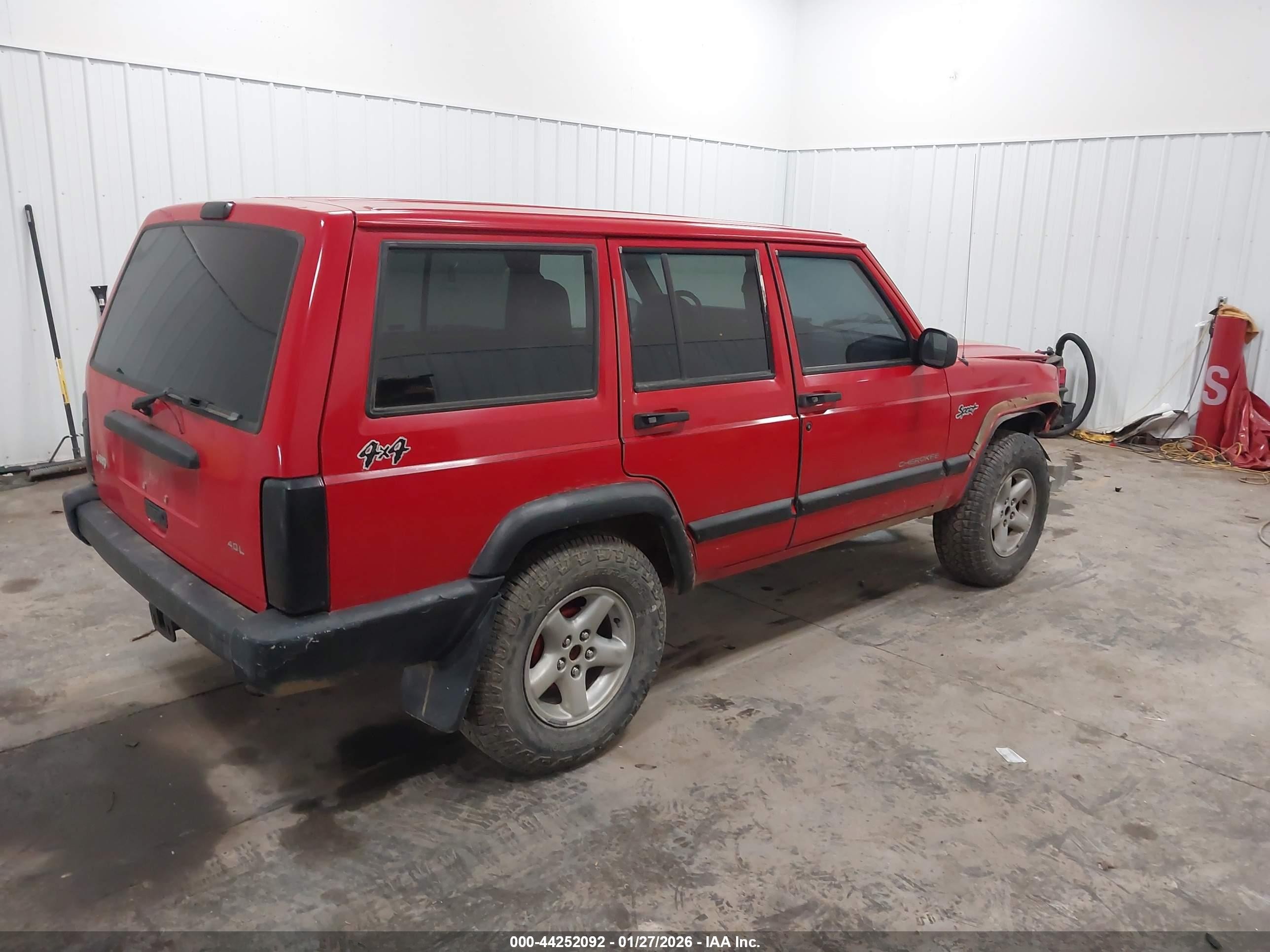 1997 Jeep Cherokee Sport Red vin: 1J4FJ68S6VL536872