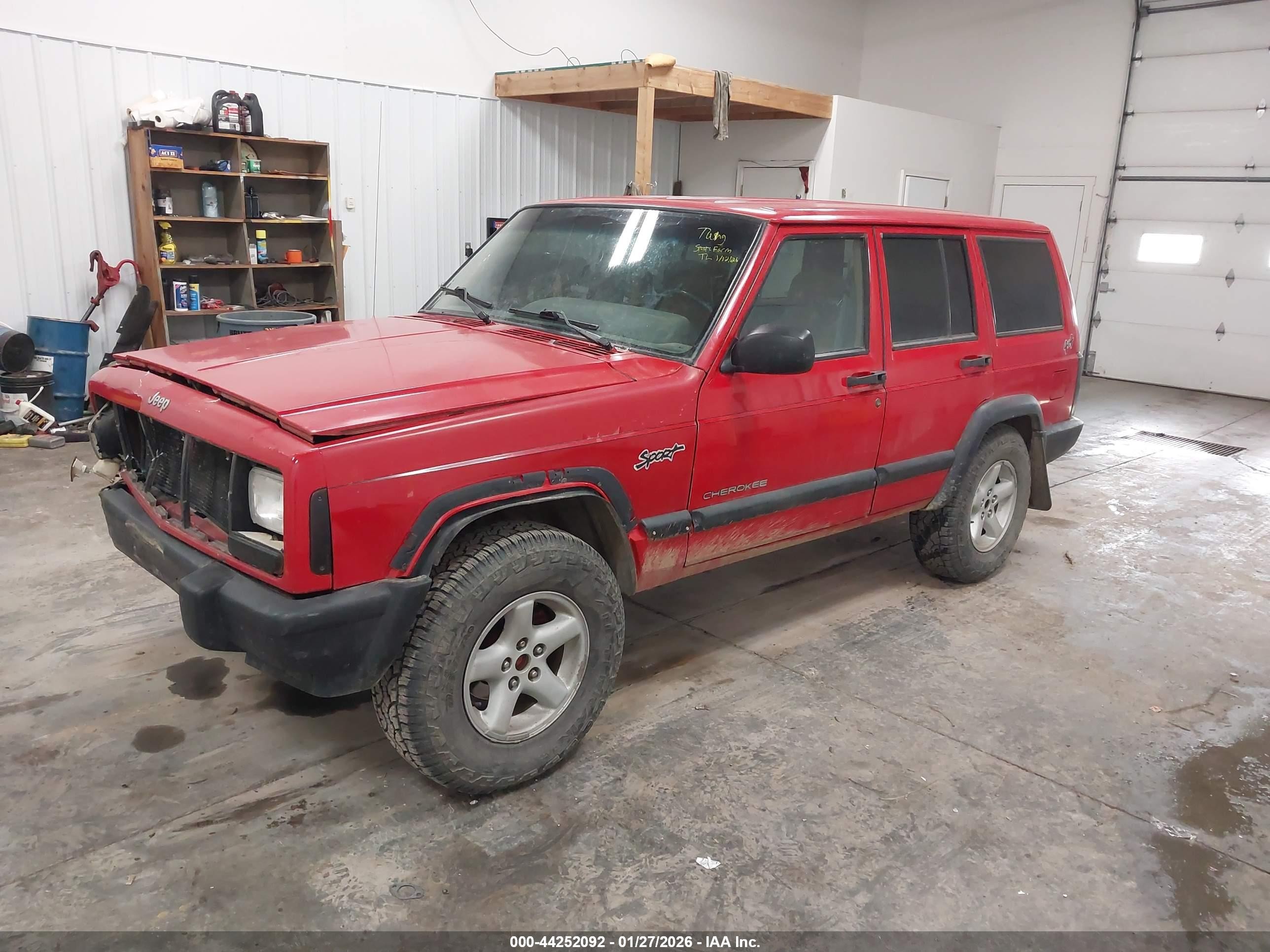 1997 Jeep Cherokee Sport Red vin: 1J4FJ68S6VL536872