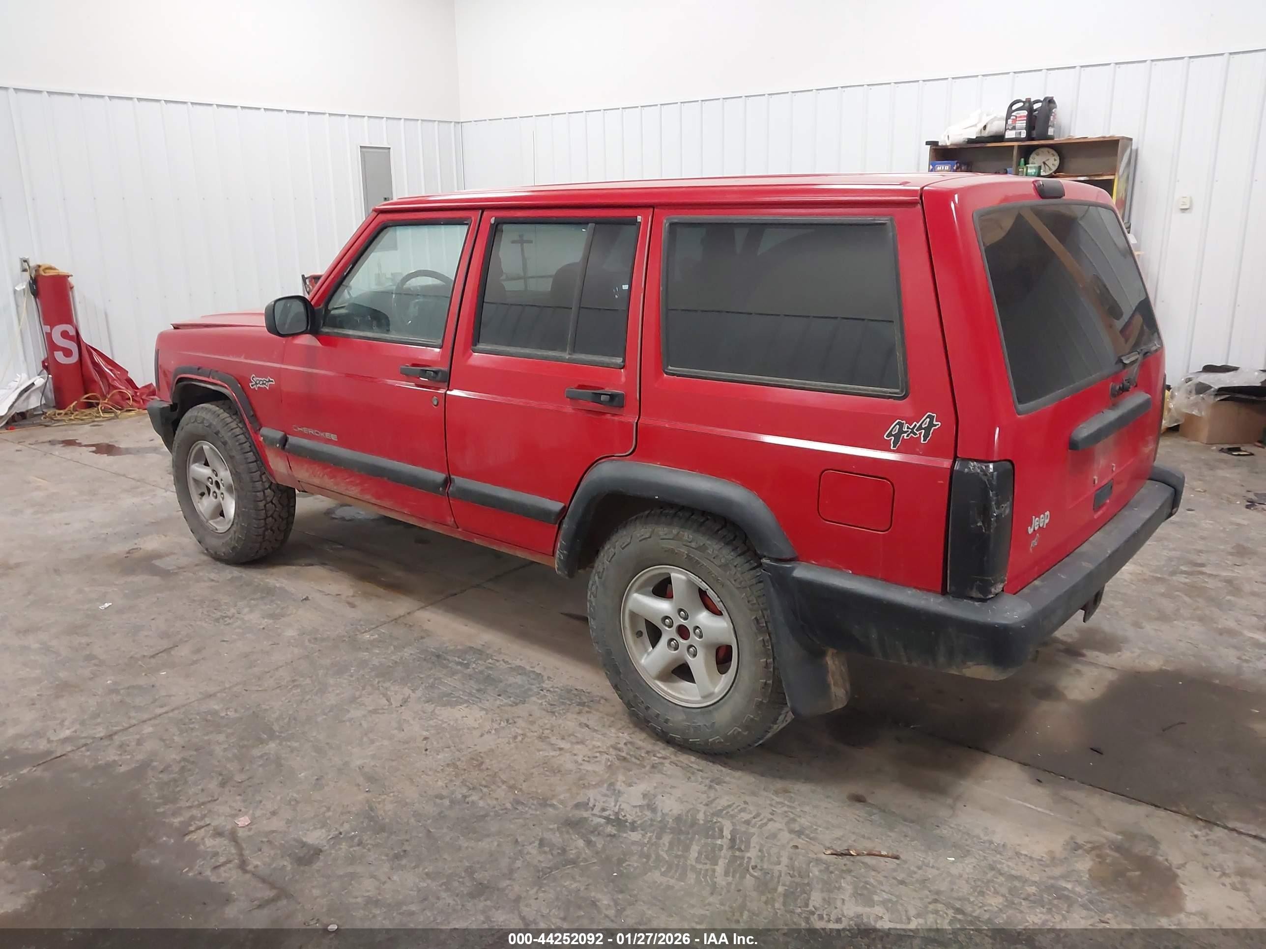 1997 Jeep Cherokee Sport Red vin: 1J4FJ68S6VL536872