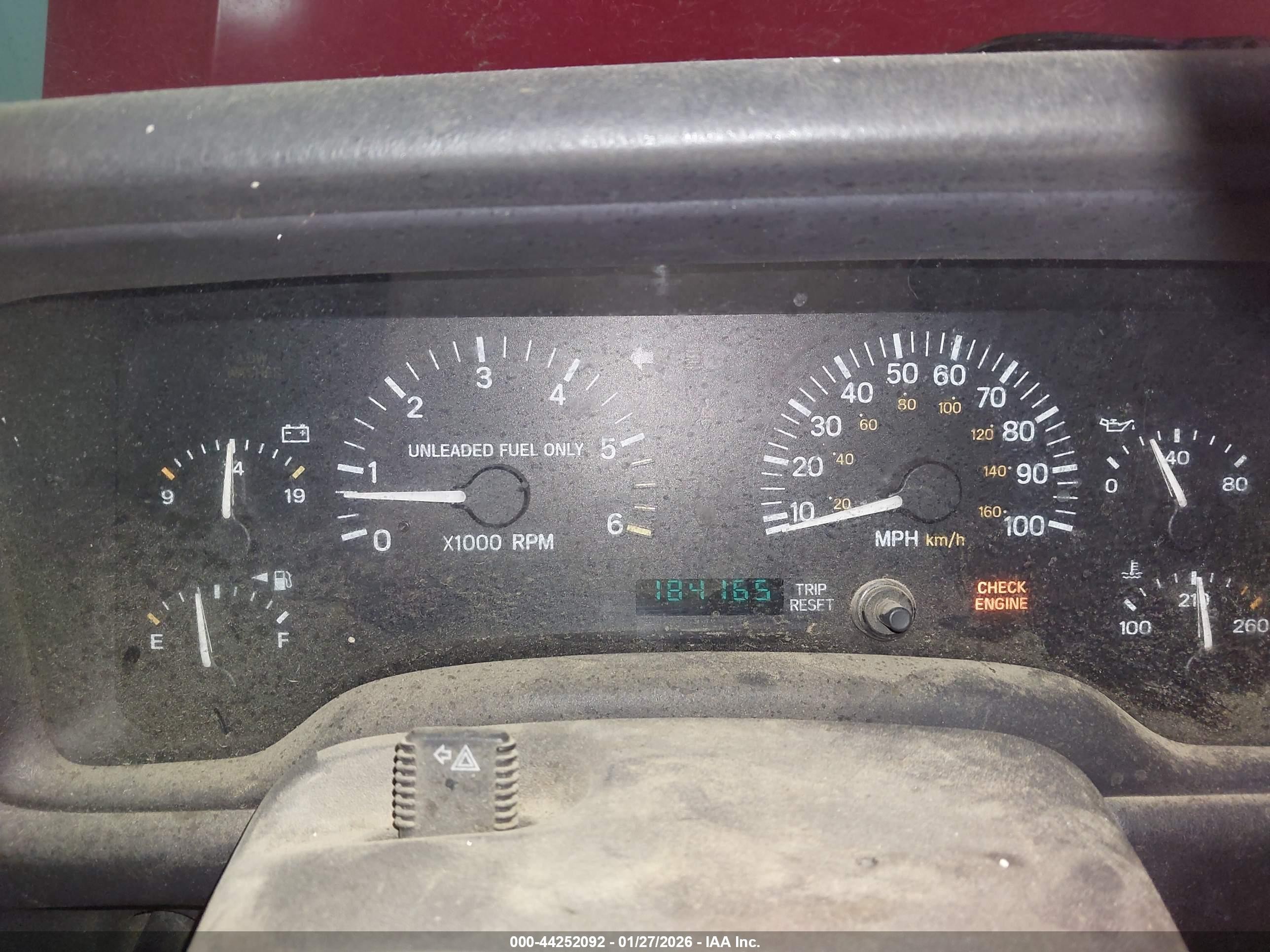 1997 Jeep Cherokee Sport Red vin: 1J4FJ68S6VL536872