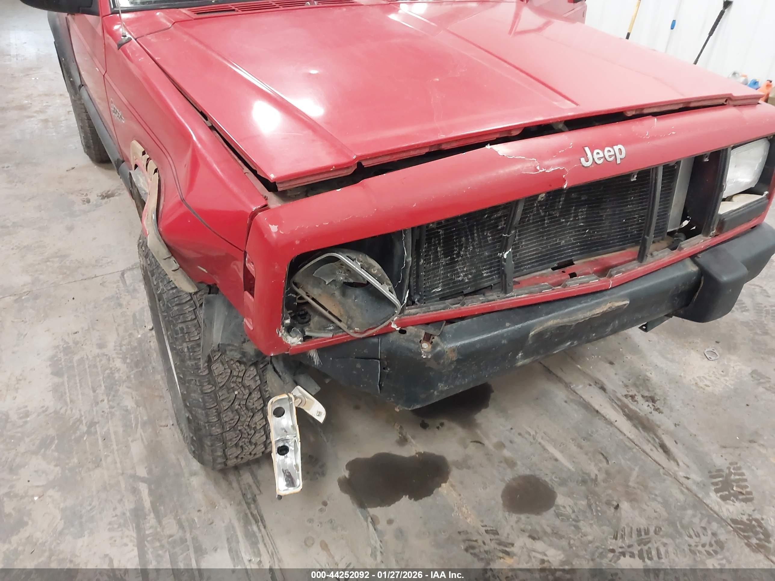 1997 Jeep Cherokee Sport Red vin: 1J4FJ68S6VL536872