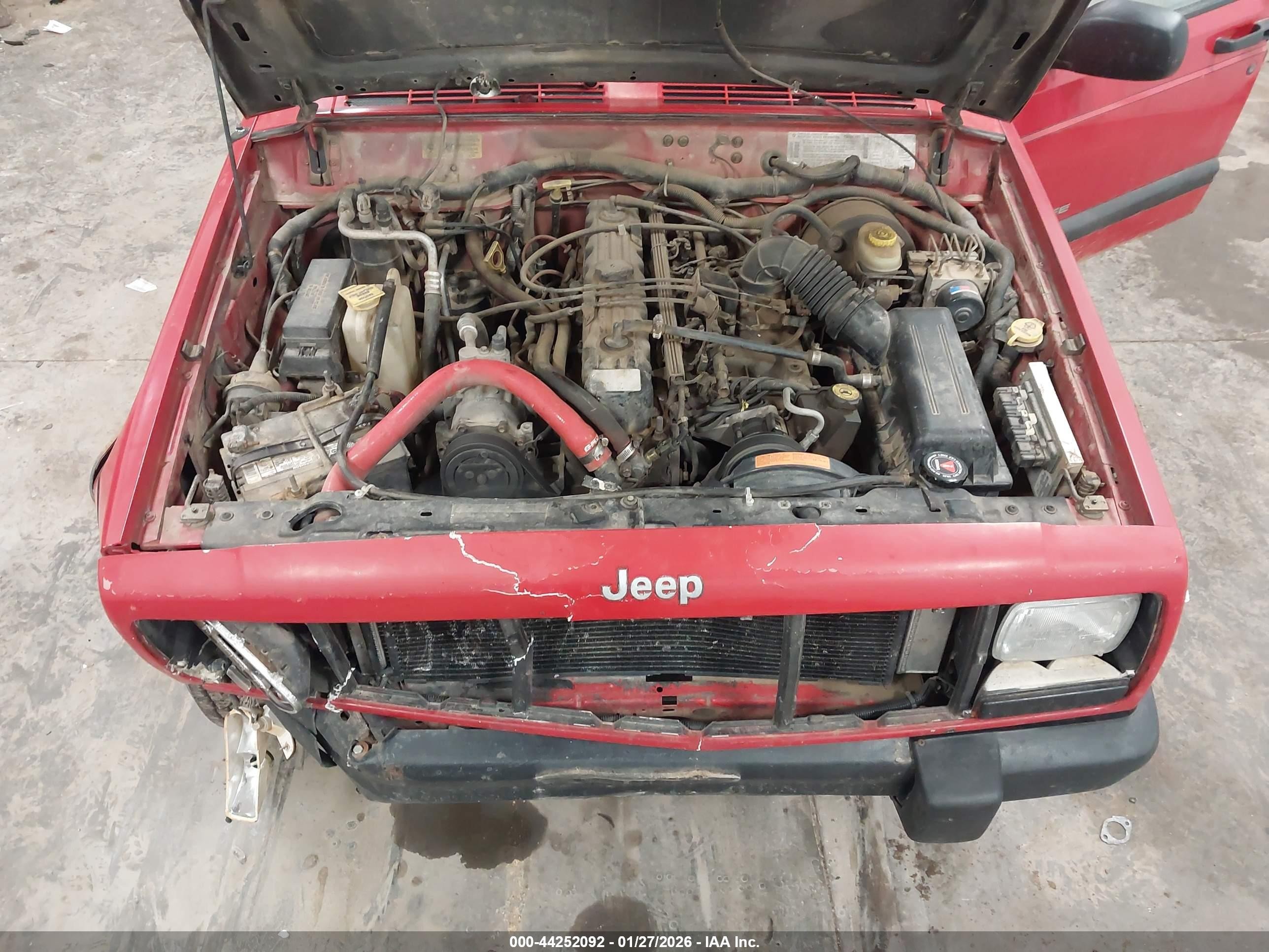 1997 Jeep Cherokee Sport Red vin: 1J4FJ68S6VL536872