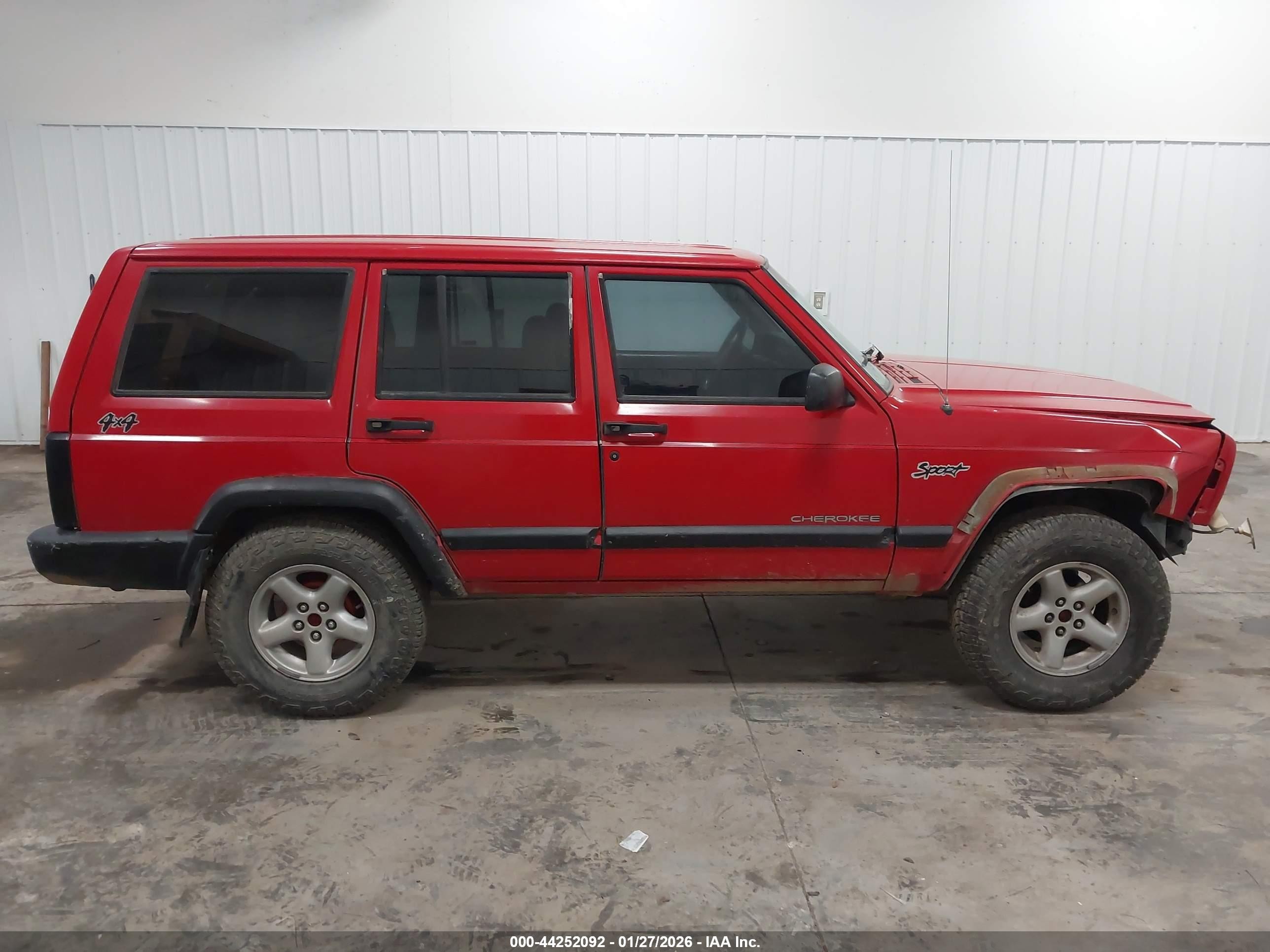 1997 Jeep Cherokee Sport Red vin: 1J4FJ68S6VL536872
